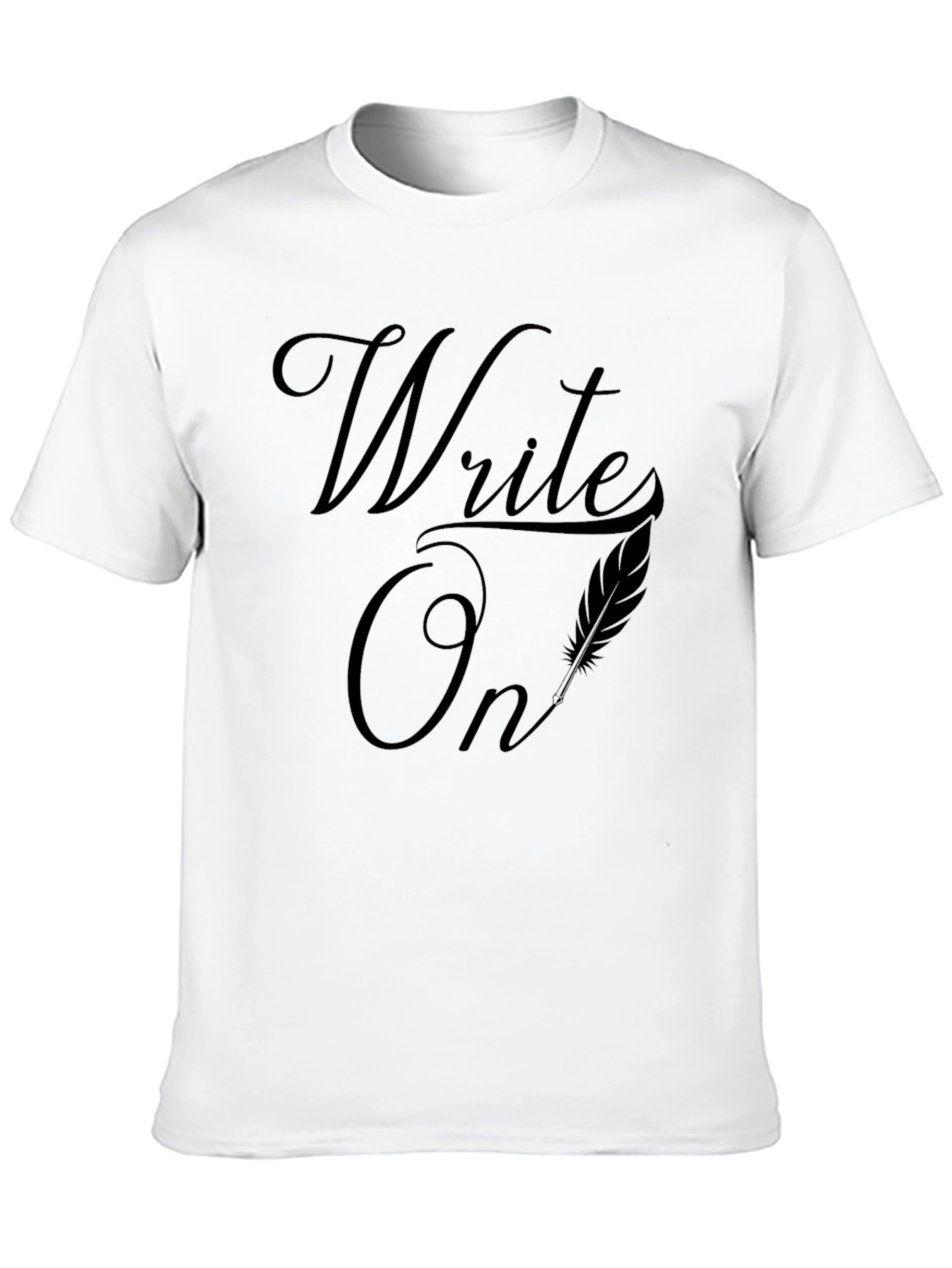 Write On Black Graphic Tee Shirt - Express Yourself