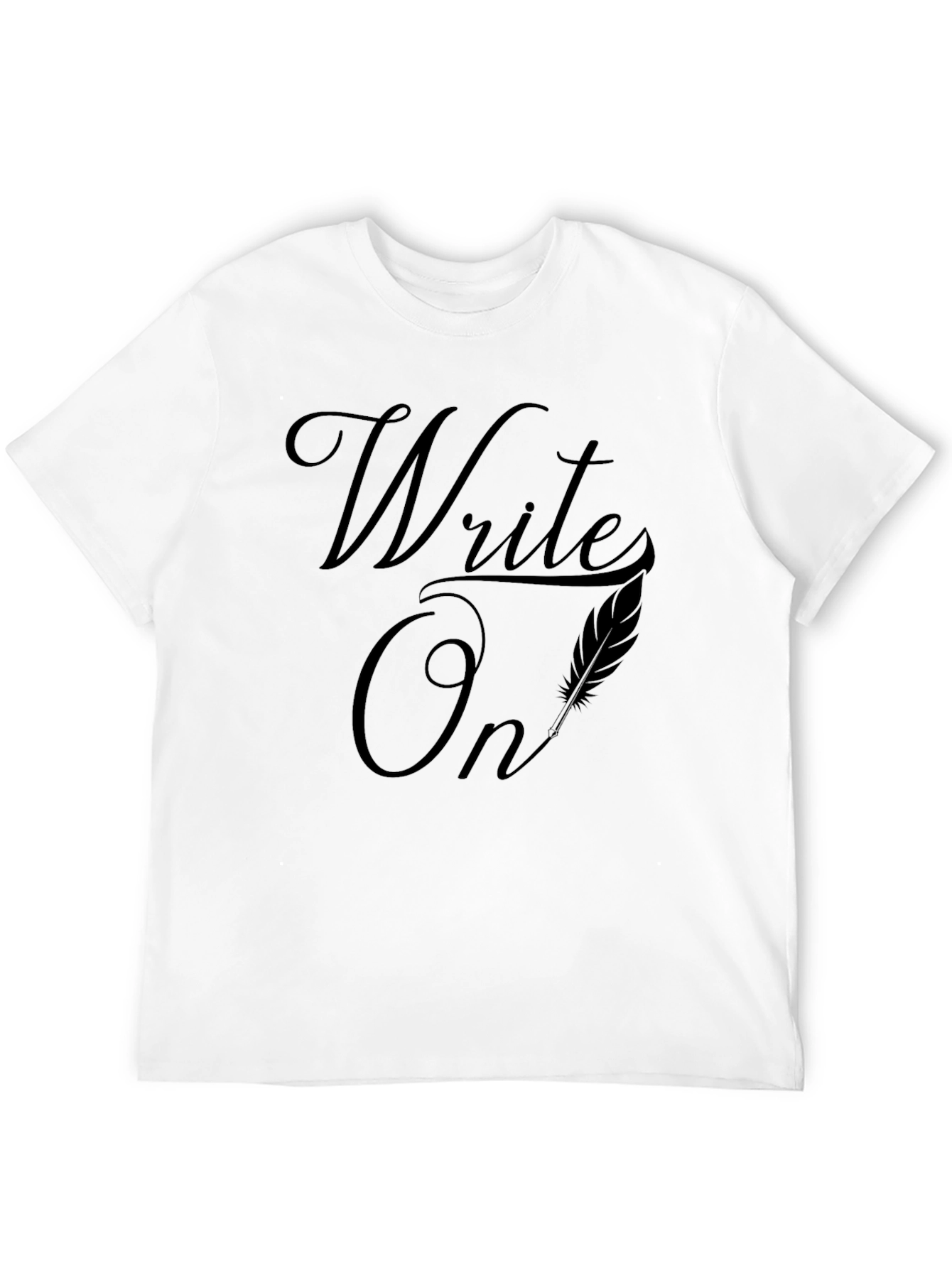 Write On Black Graphic Tee Shirt - Express Yourself