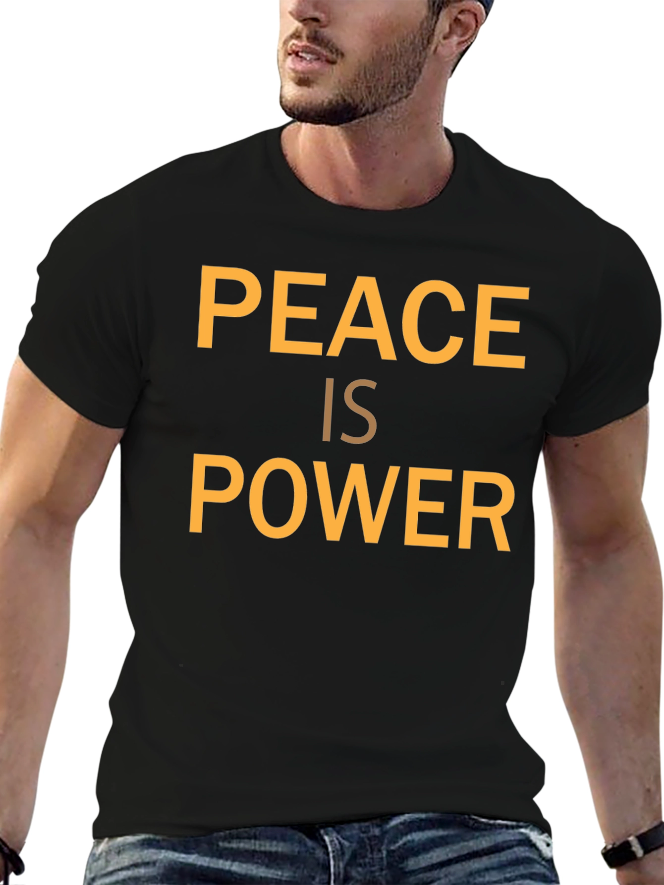 Peace Is Power Graphic Tee - Stylish Statement Shirt