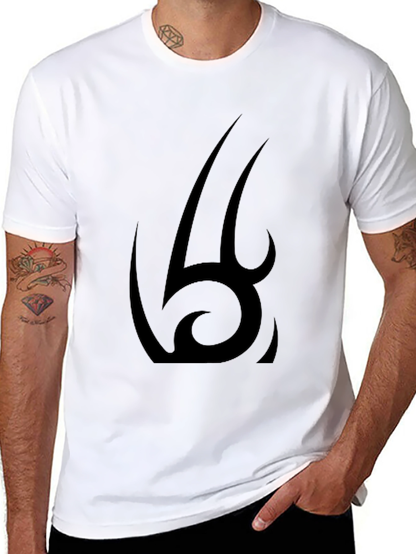 Tribal Graphic Black Tee