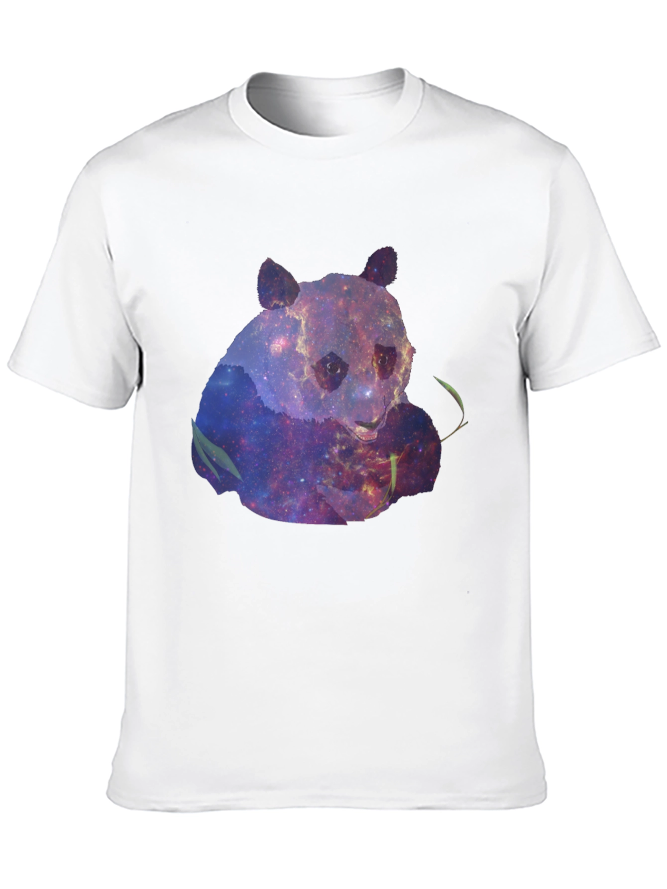 Galaxy Panda Graphic Tee - Black Cotton Blend