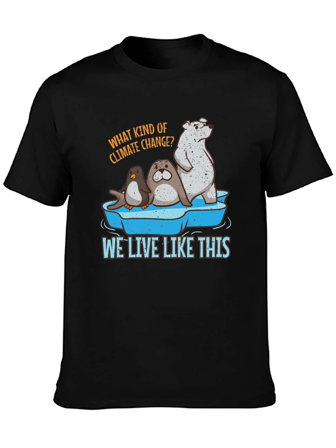Climate Change T-Shirt - Polar Bear Seal Penguin