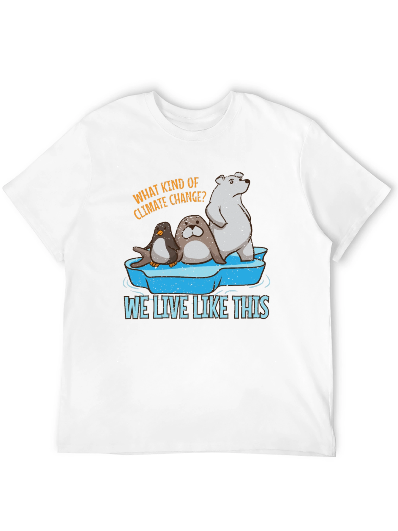 Climate Change T-Shirt - Polar Bear Seal Penguin