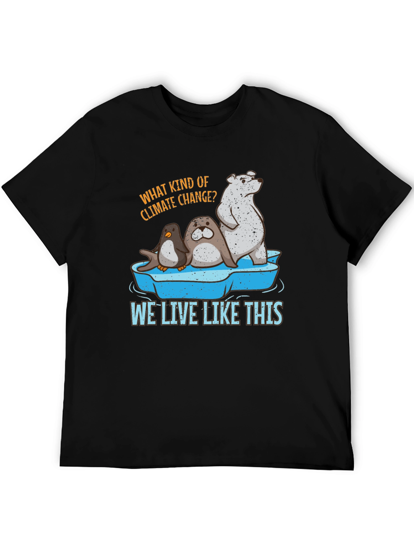 Climate Change T-Shirt - Polar Bear Seal Penguin