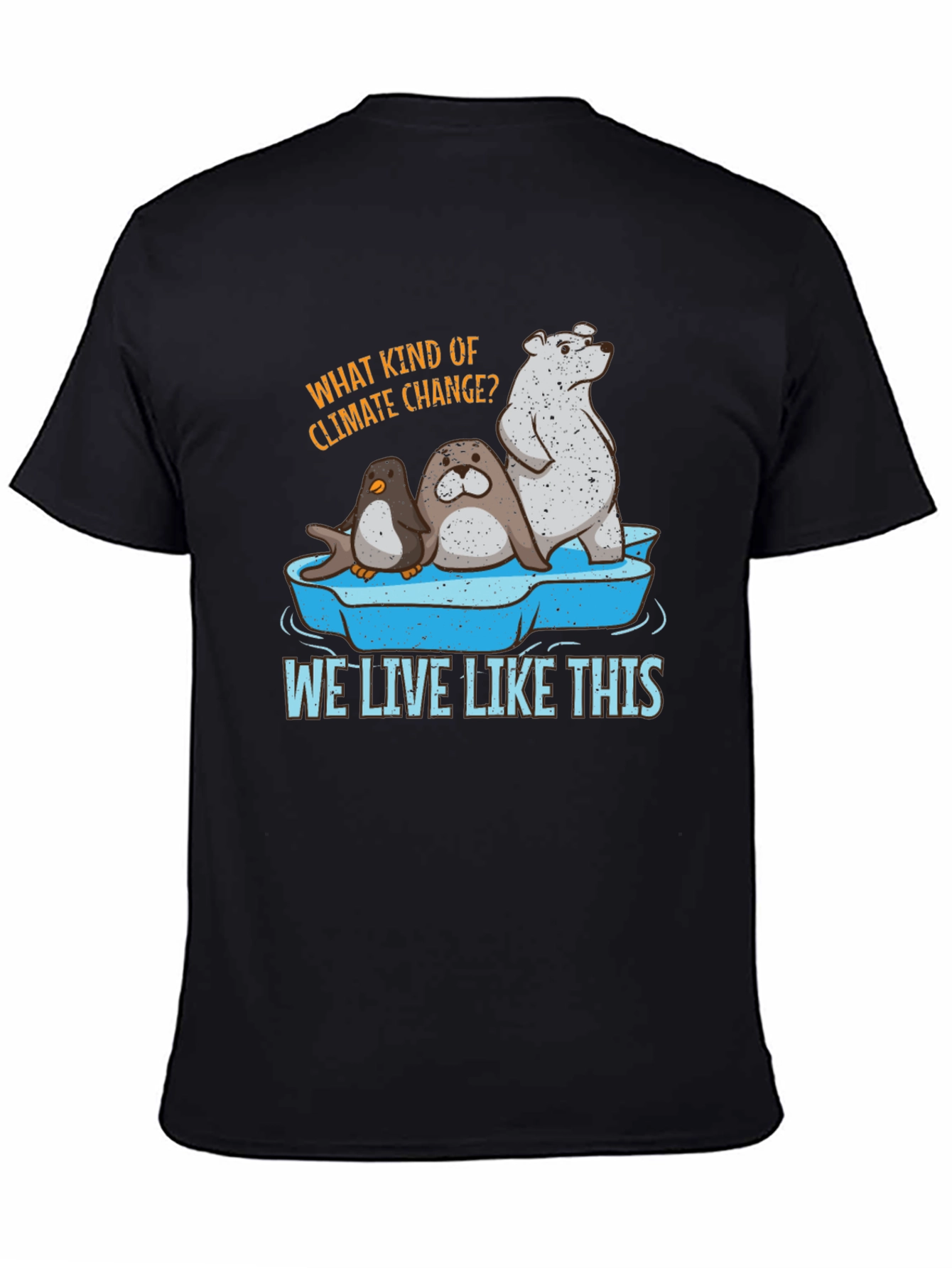 Climate Change T-Shirt - Polar Bear Seal Penguin
