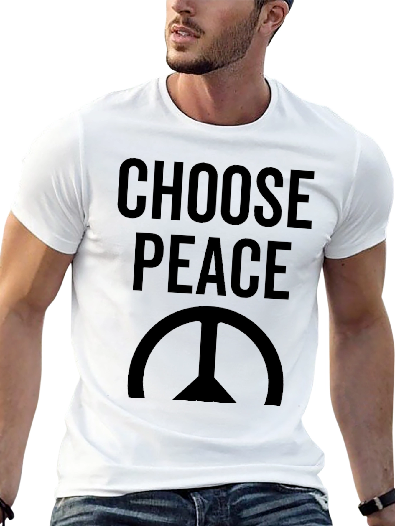 Choose Peace T-Shirt - Black Graphic Tee