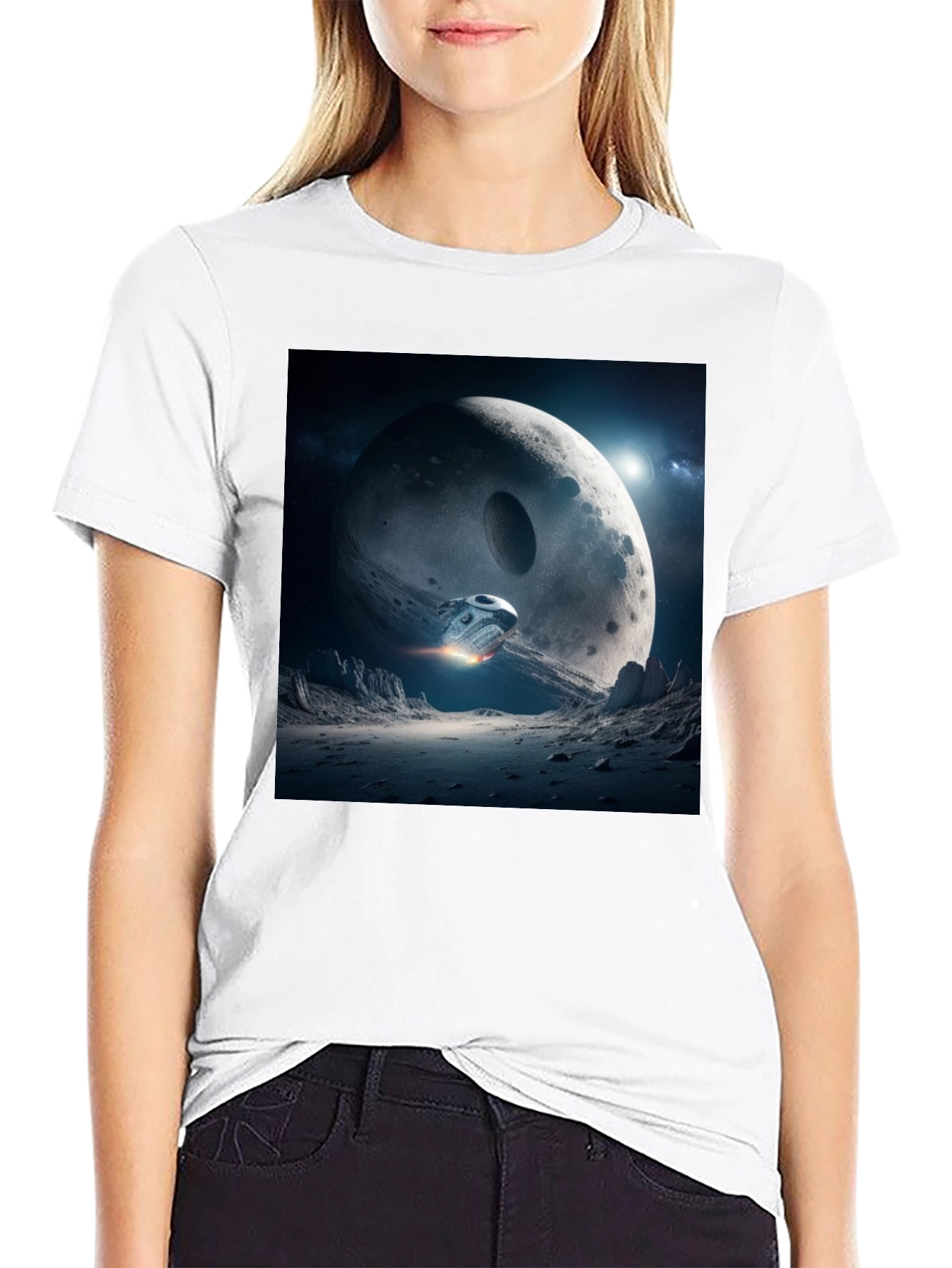 Sci-Fi Moon Landing Graphic Tee