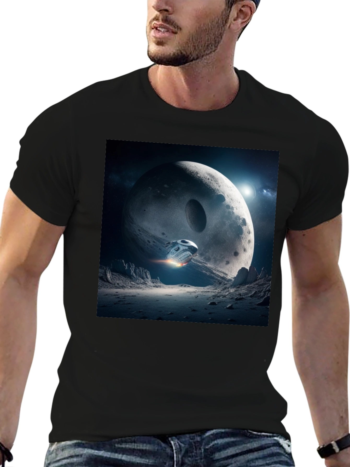 Sci-Fi Moon Landing Graphic Tee