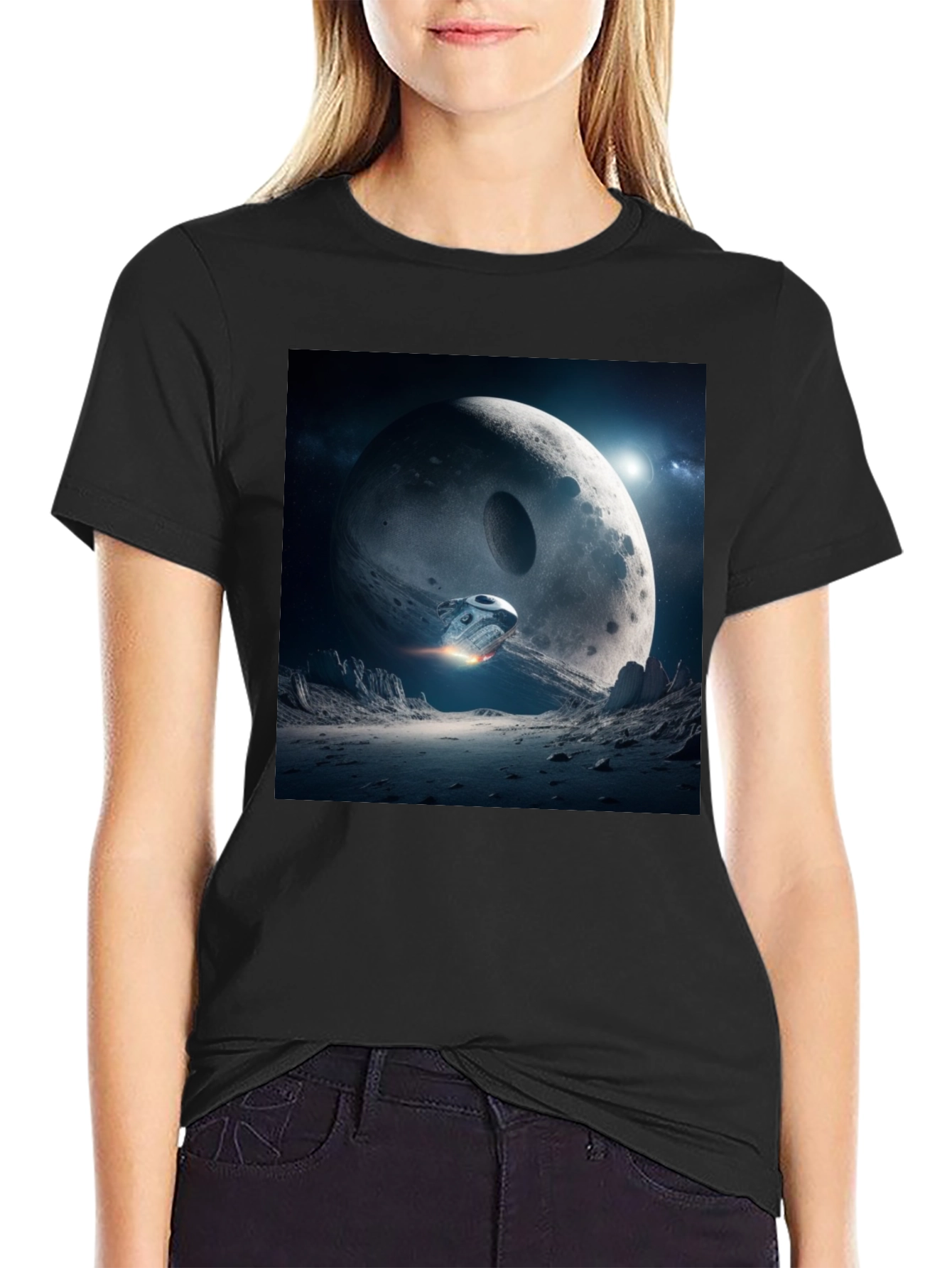 Sci-Fi Moon Landing Graphic Tee