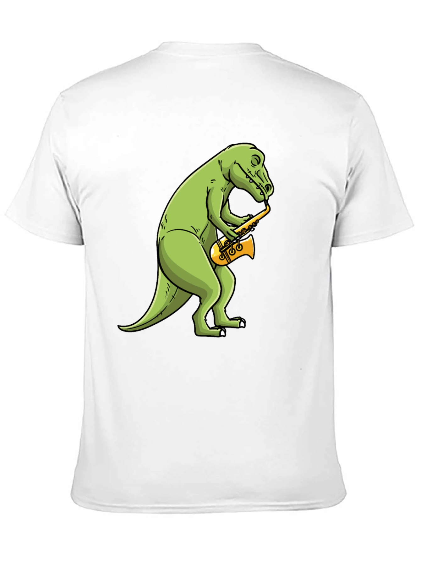 Dino Sax T-Shirt - Black Cotton Tee