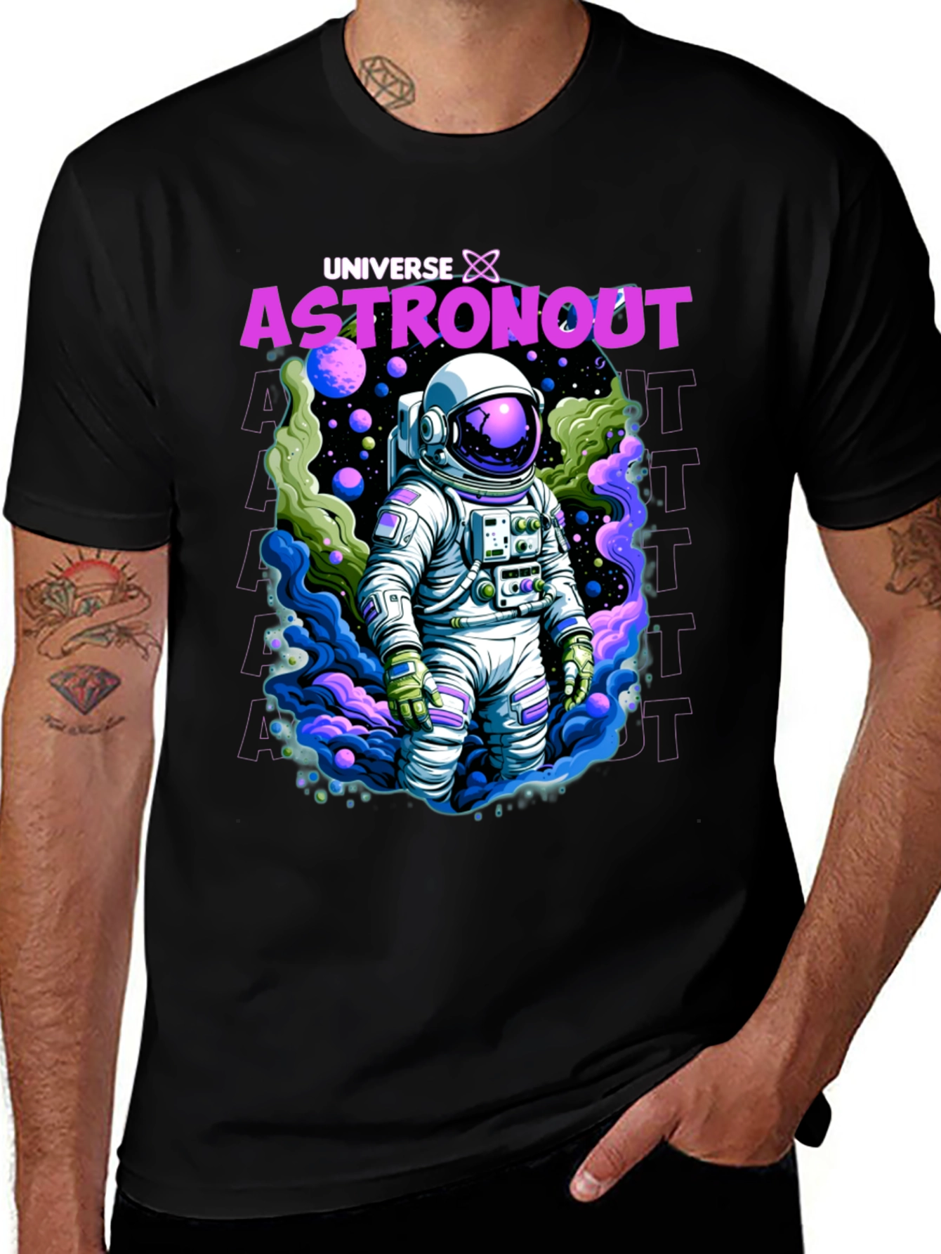 Universe Astronaut Graphic T-Shirt
