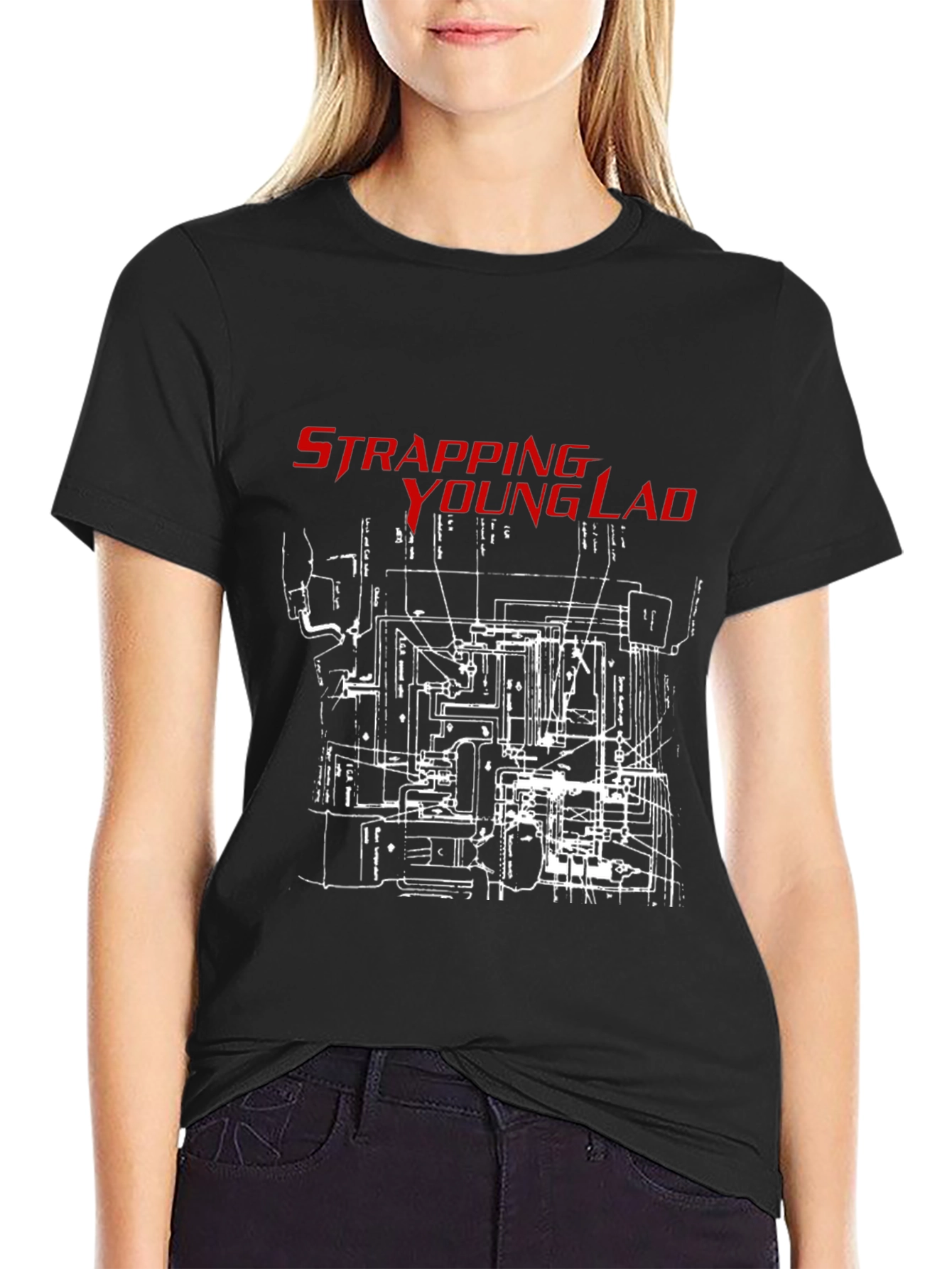 Strapping Young Lad Graphic T-Shirt - Black