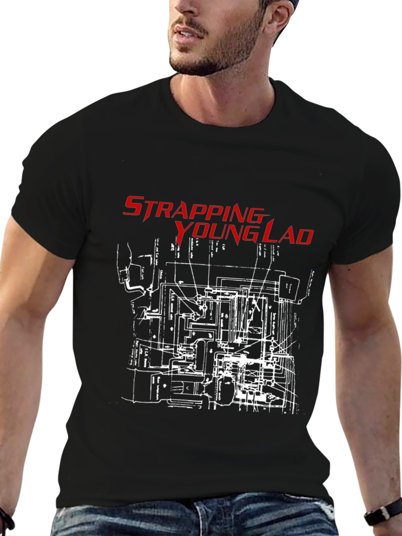 Strapping Young Lad Graphic T-Shirt - Black