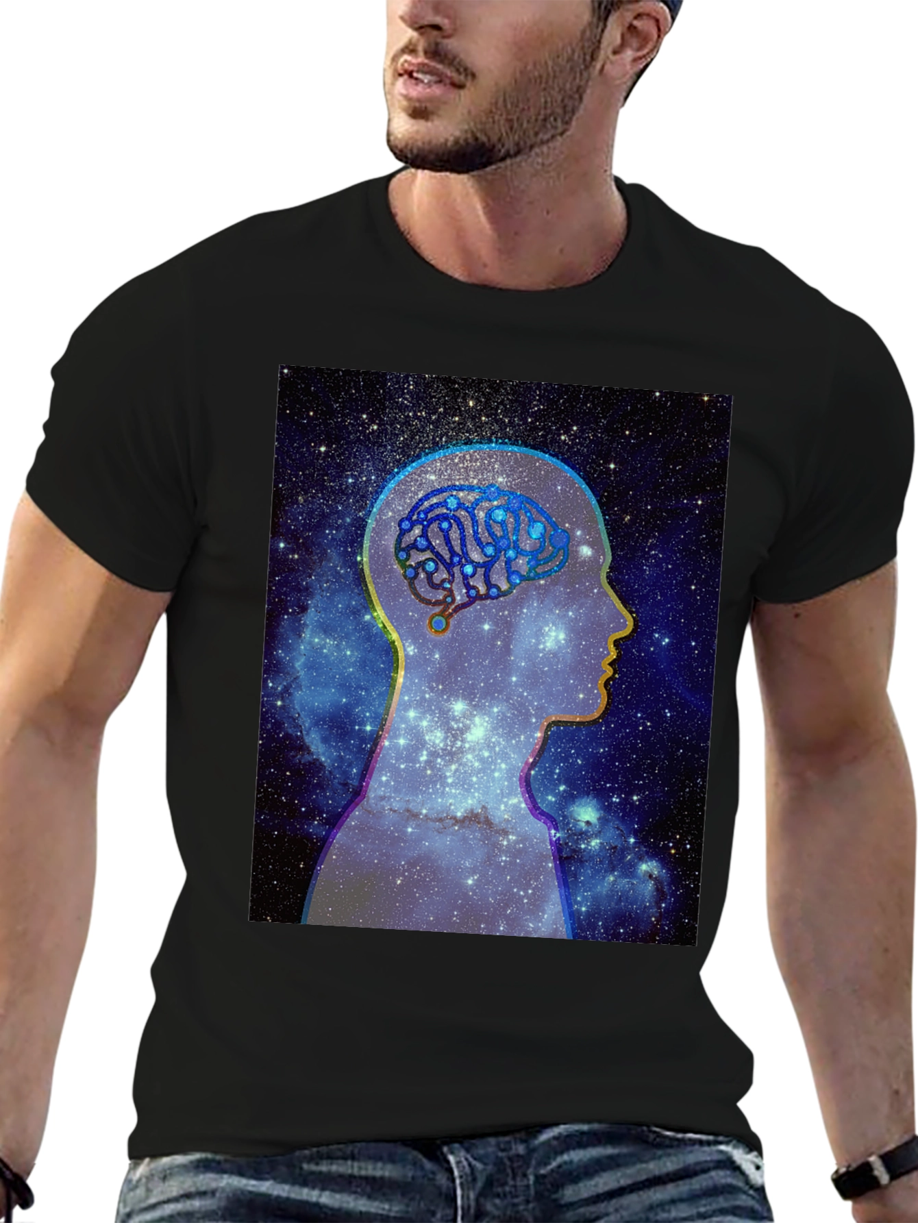 Cosmic Brain T-Shirt - Unisex Black Tee