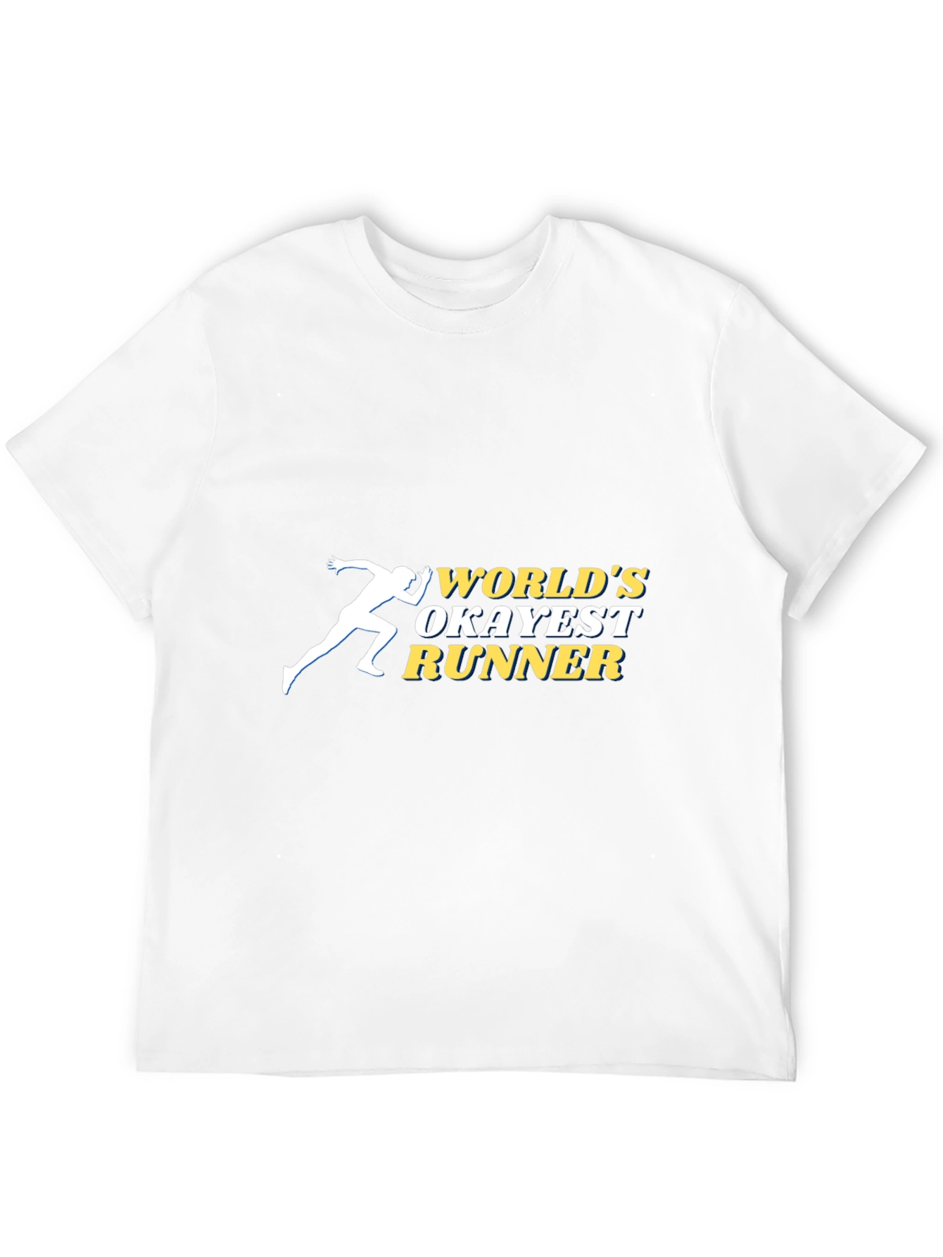 Worlds Okayest Runner Black Graphic T-Shirt