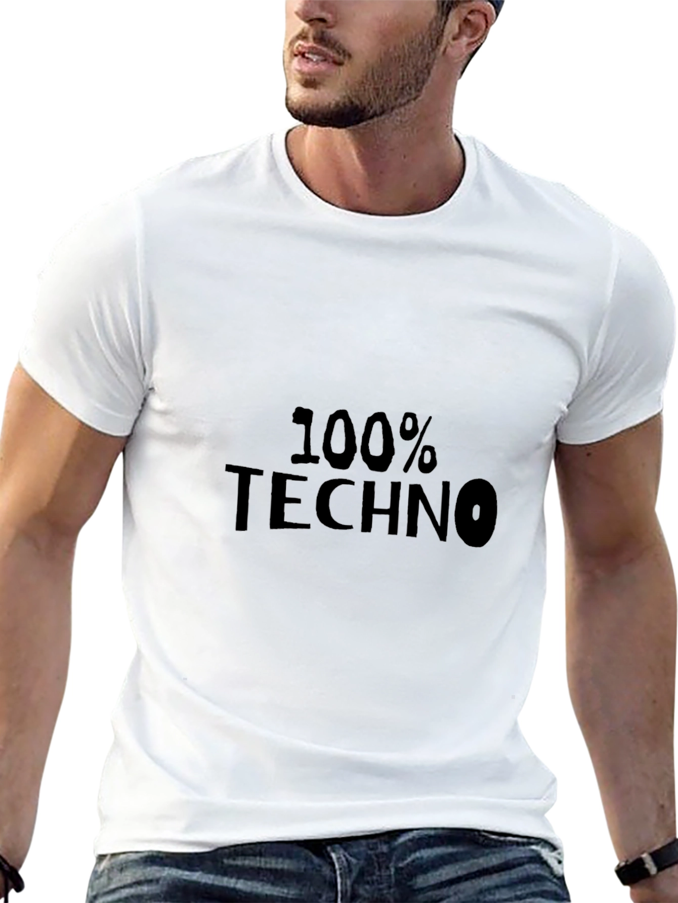 100% Techno Black Graphic Tee