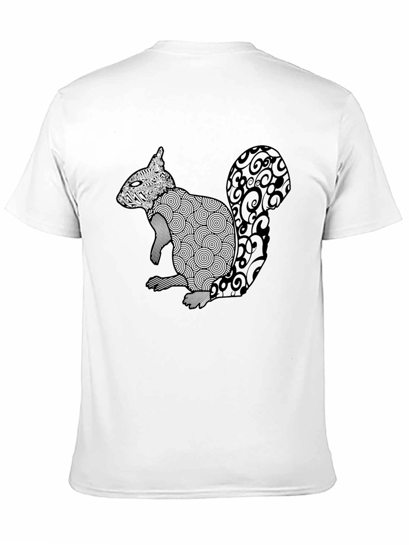 Squirrel Graphic T-Shirt - Black Crew Neck Tee
