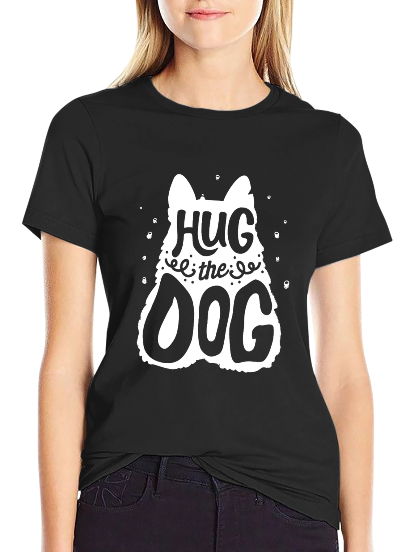 Hug the Dog Graphic T-Shirt