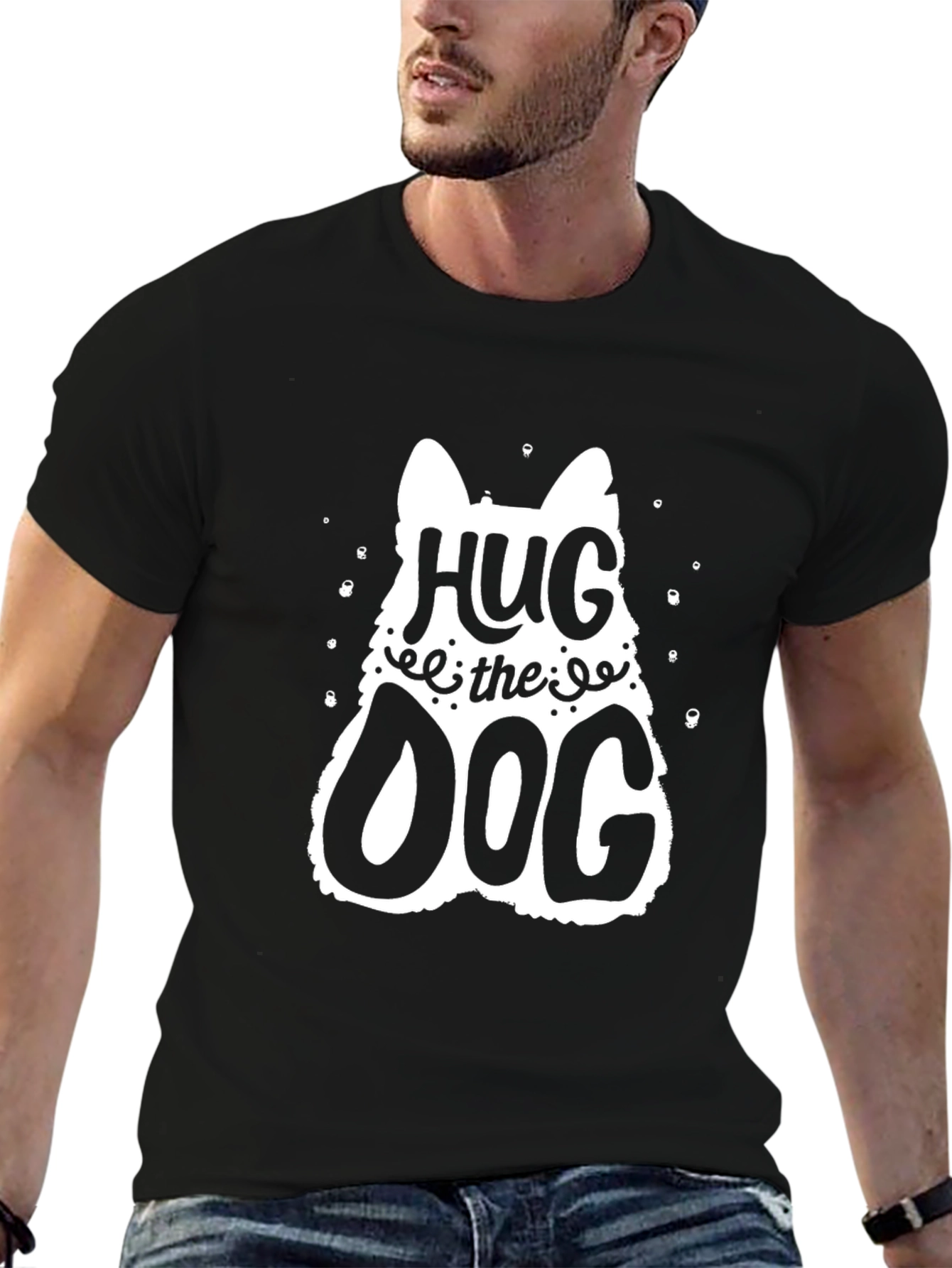 Hug the Dog Graphic T-Shirt