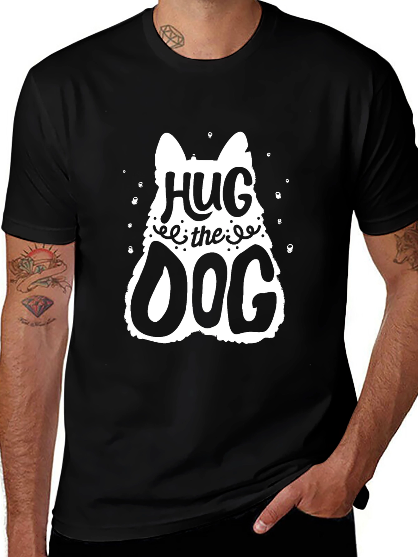 Hug the Dog Graphic T-Shirt