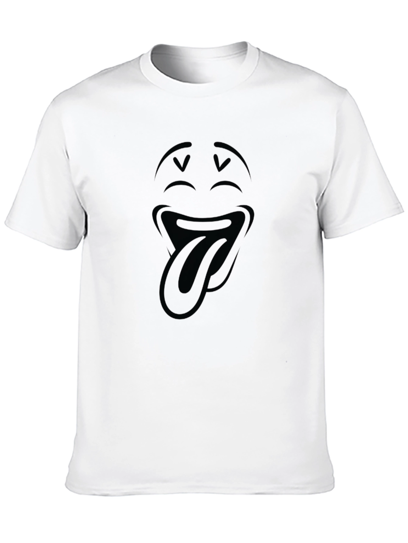 Emoji Tongue Out Black T-Shirt