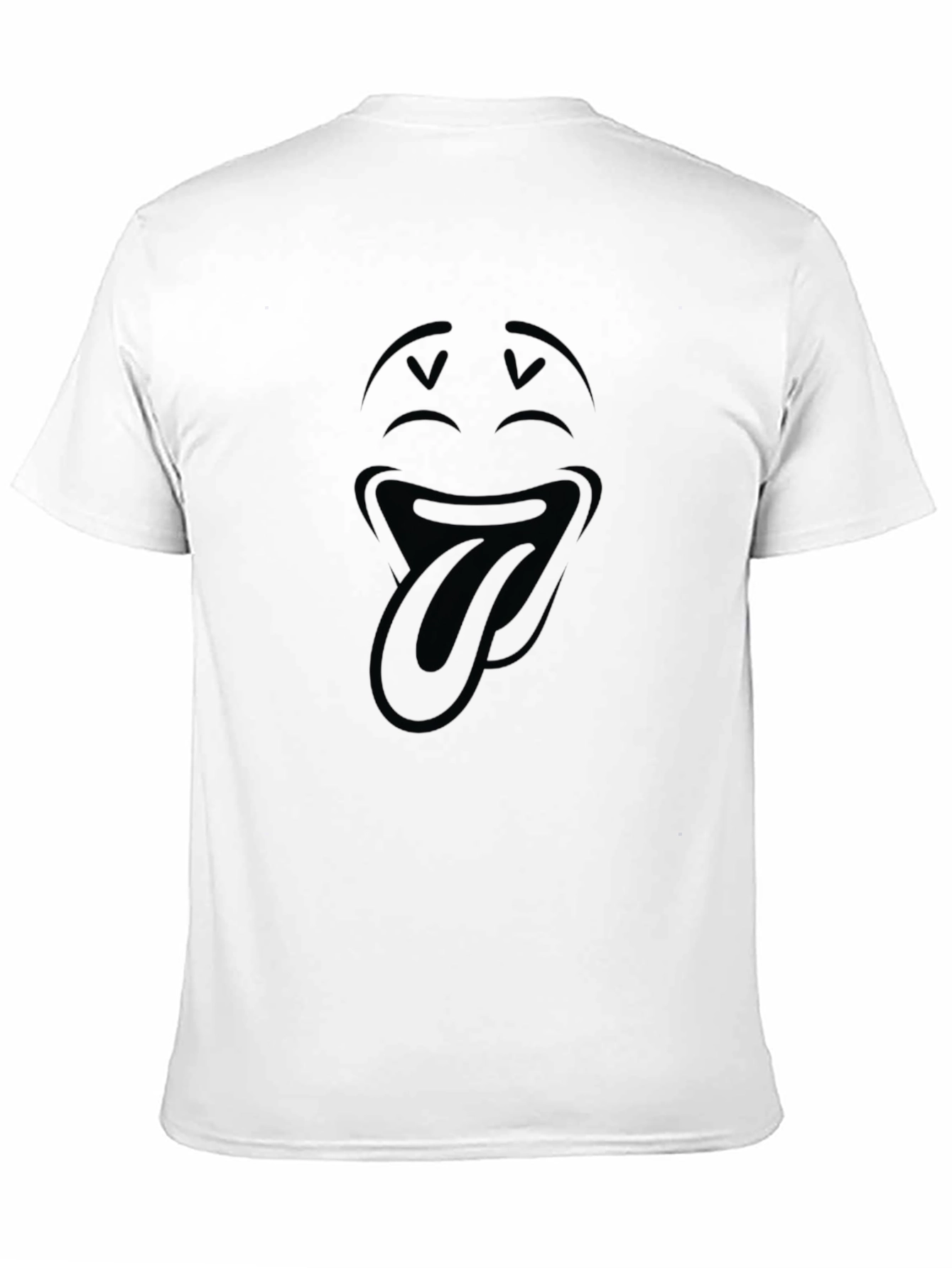 Emoji Tongue Out Black T-Shirt