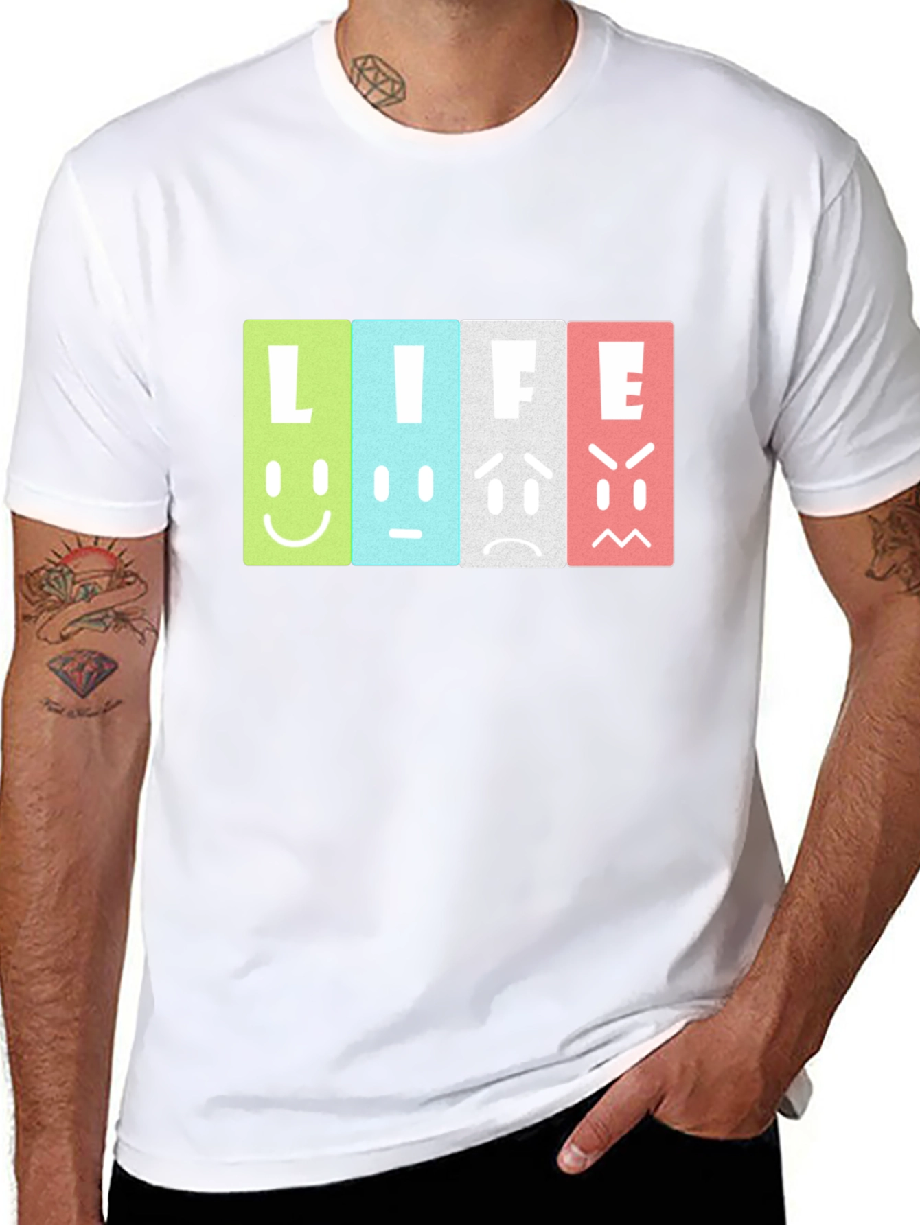 Life Moods Graphic Tee - Black Unisex T-Shirt