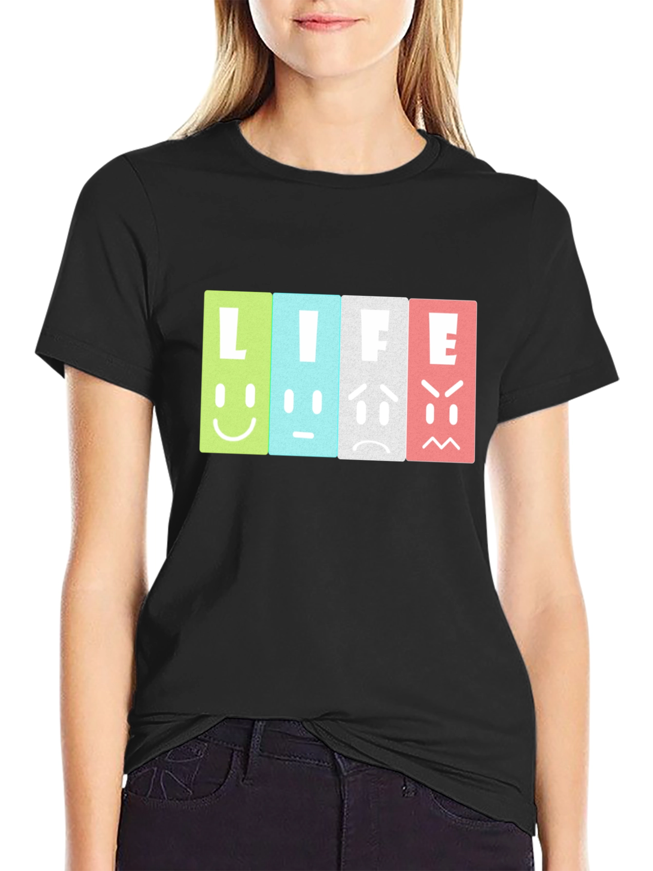 Life Moods Graphic Tee - Black Unisex T-Shirt