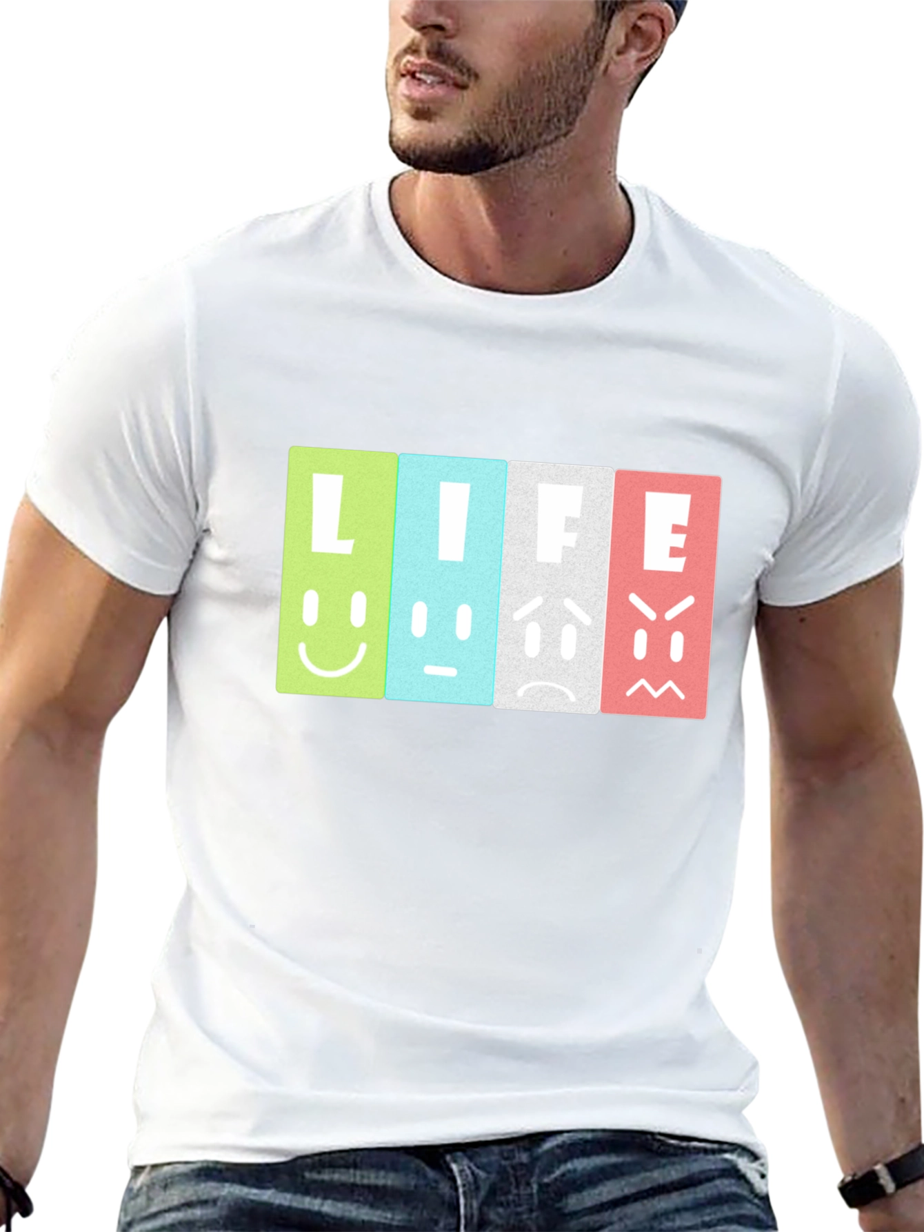 Life Moods Graphic Tee - Black Unisex T-Shirt