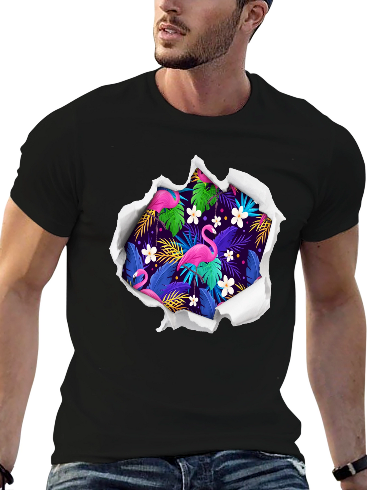 Tropical Flamingo Graphic Tee