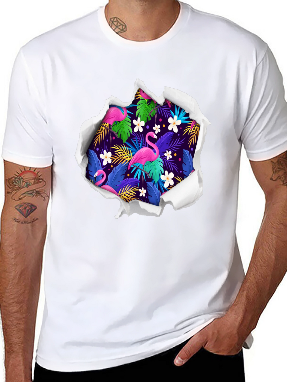 Tropical Flamingo Graphic Tee