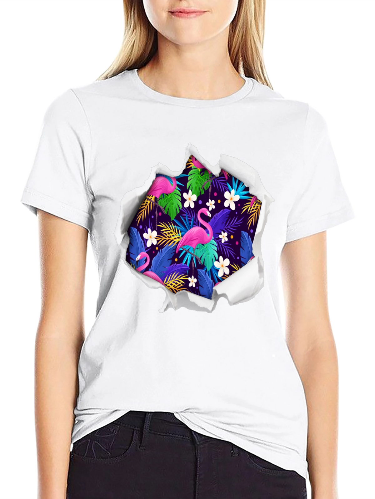 Tropical Flamingo Graphic Tee