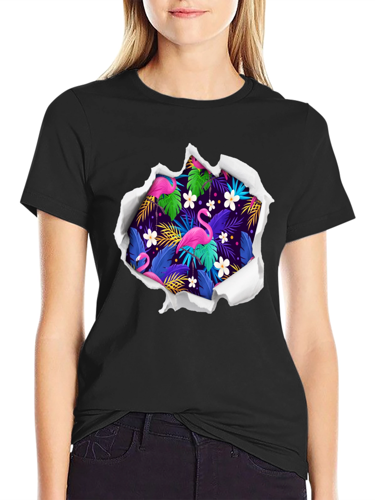 Tropical Flamingo Graphic Tee