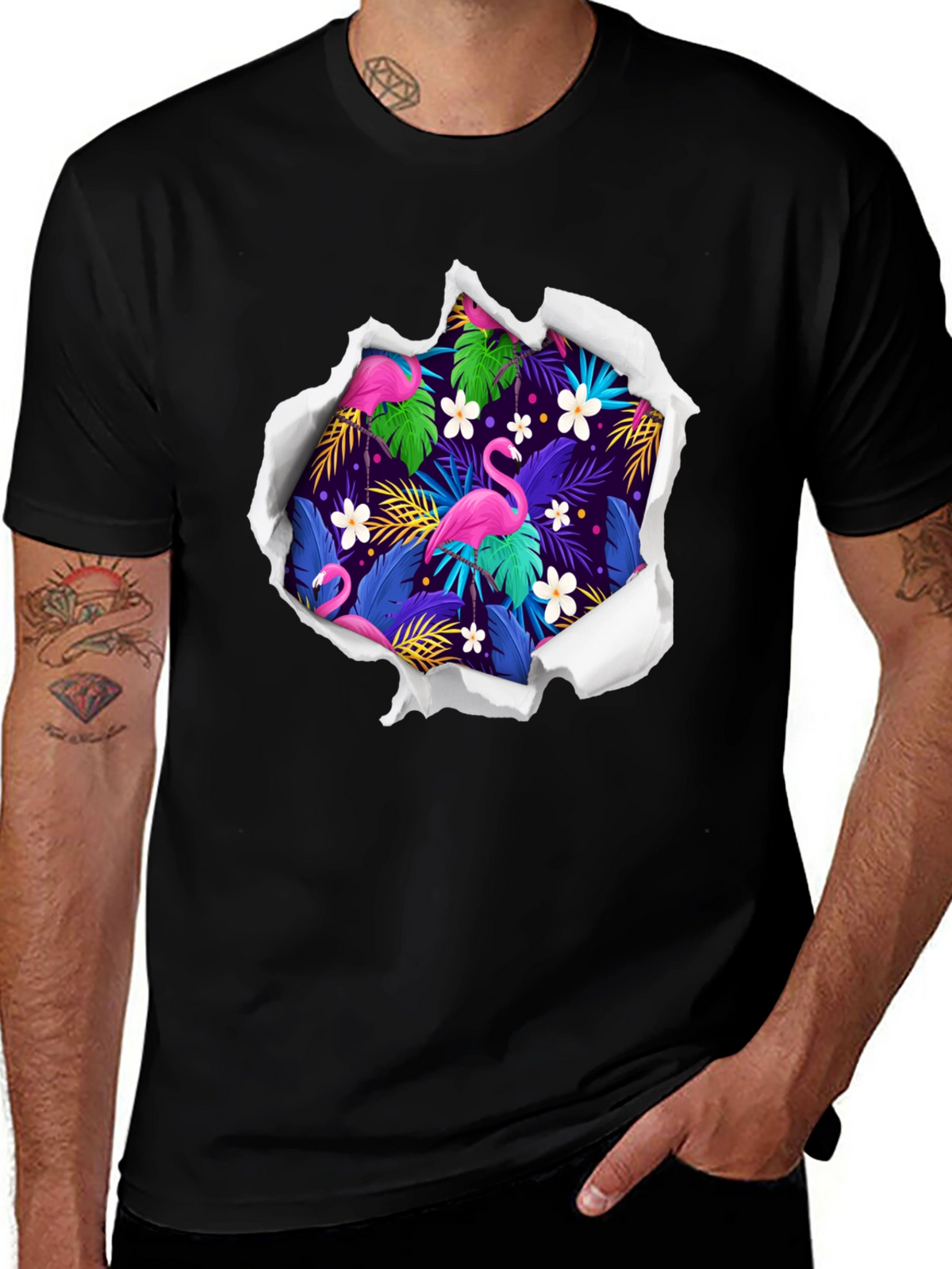 Tropical Flamingo Graphic Tee