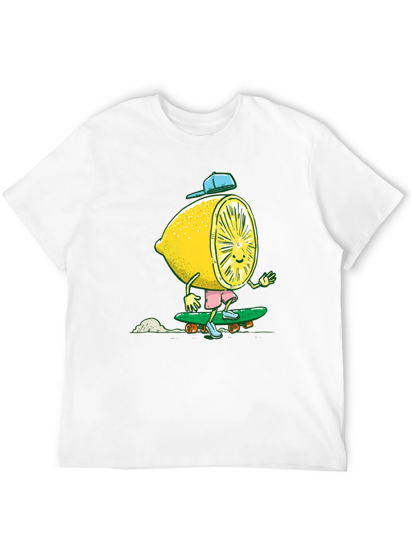 Lemon Skateboarder Graphic Tee - Cool Summer Style