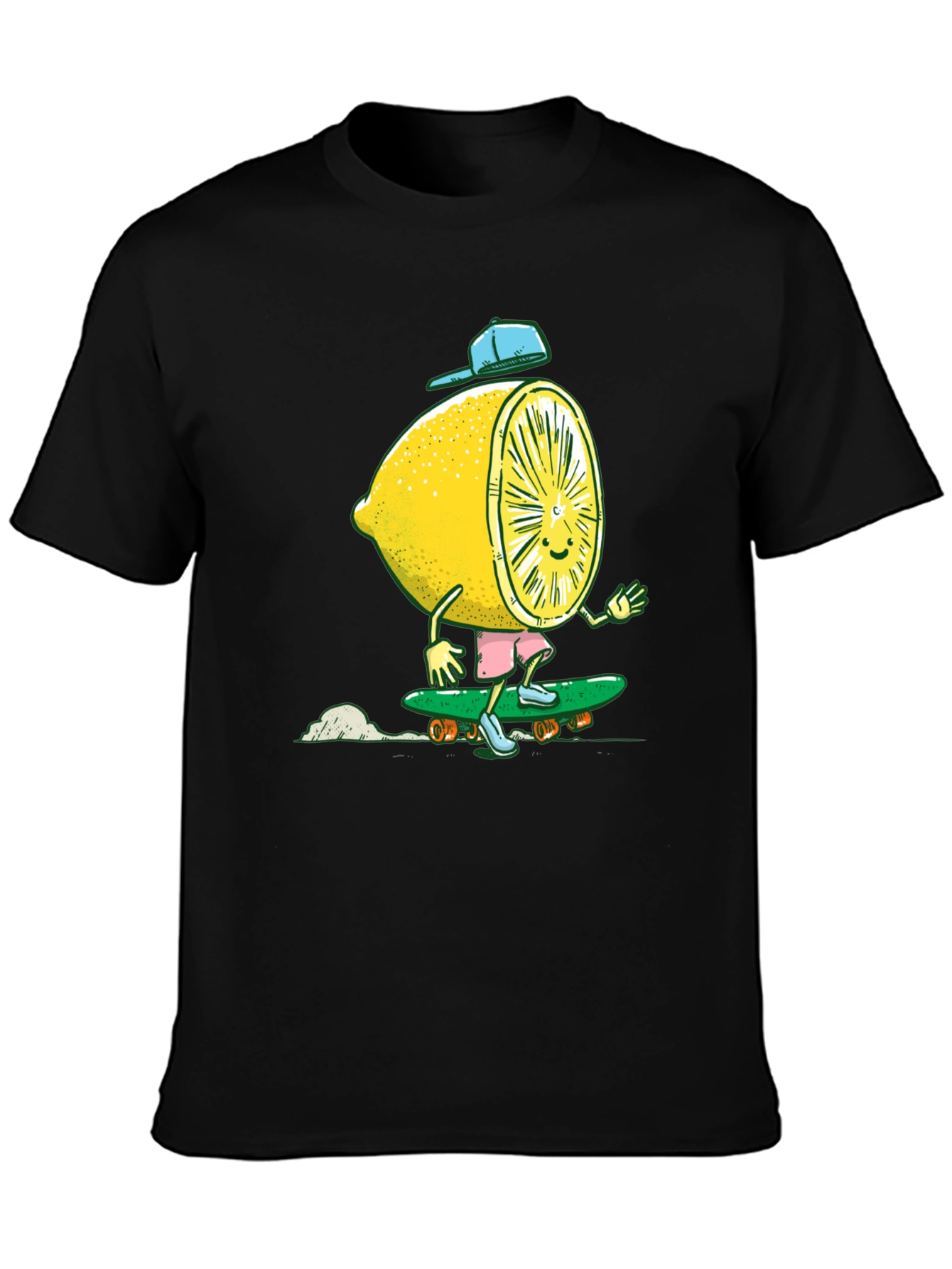 Lemon Skateboarder Graphic Tee - Cool Summer Style