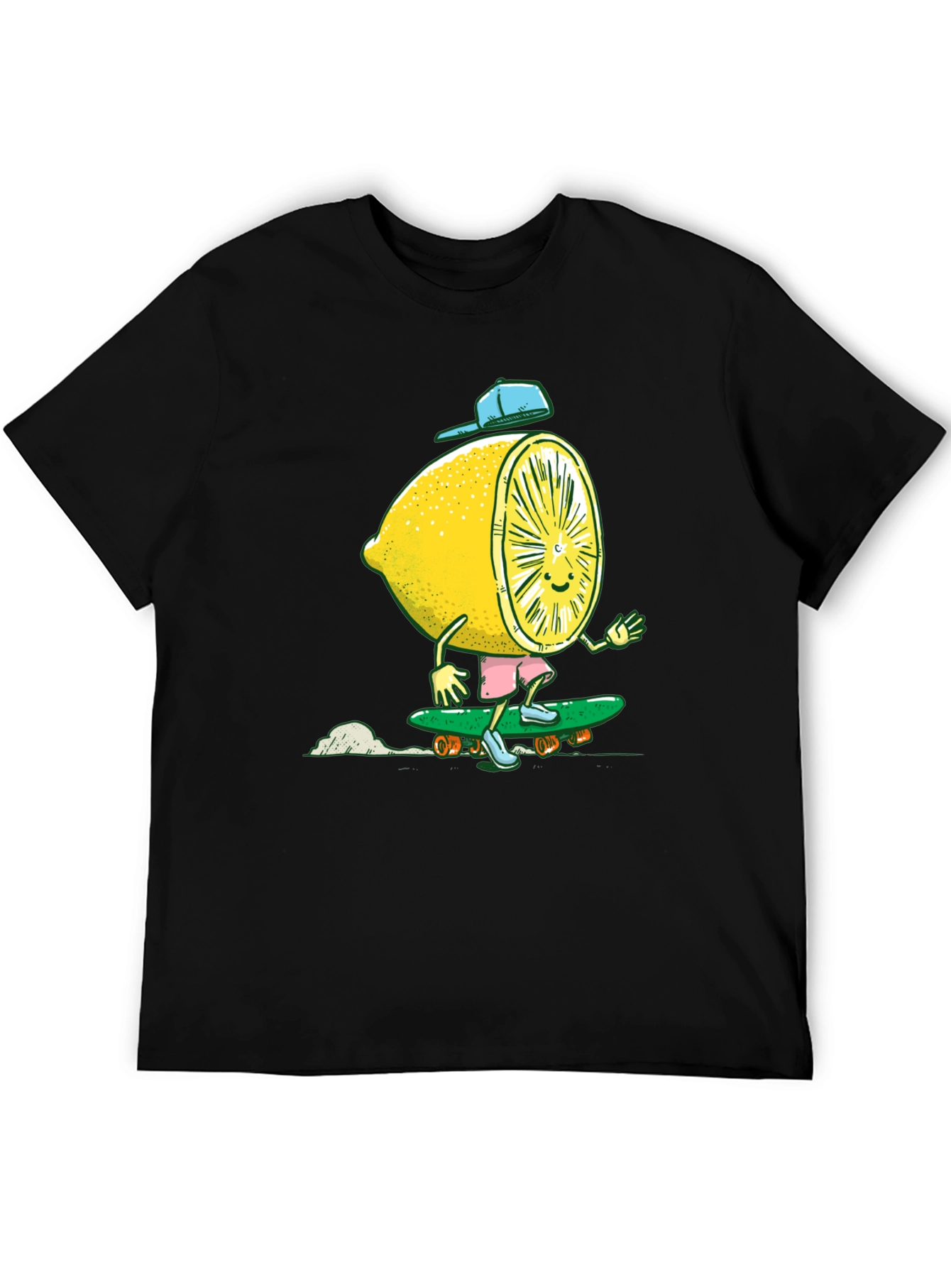 Lemon Skateboarder Graphic Tee - Cool Summer Style