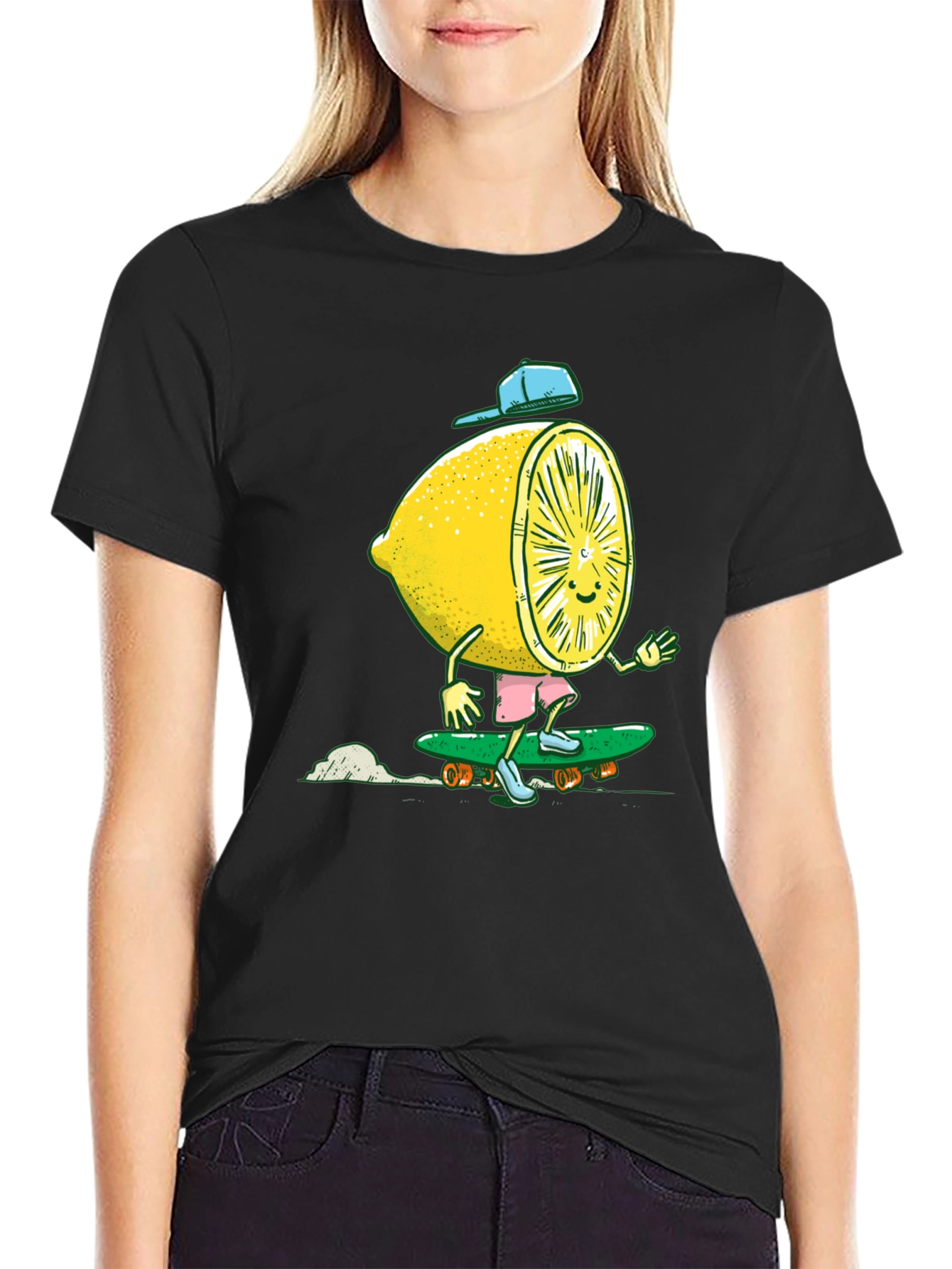 Lemon Skateboarder Graphic Tee - Cool Summer Style