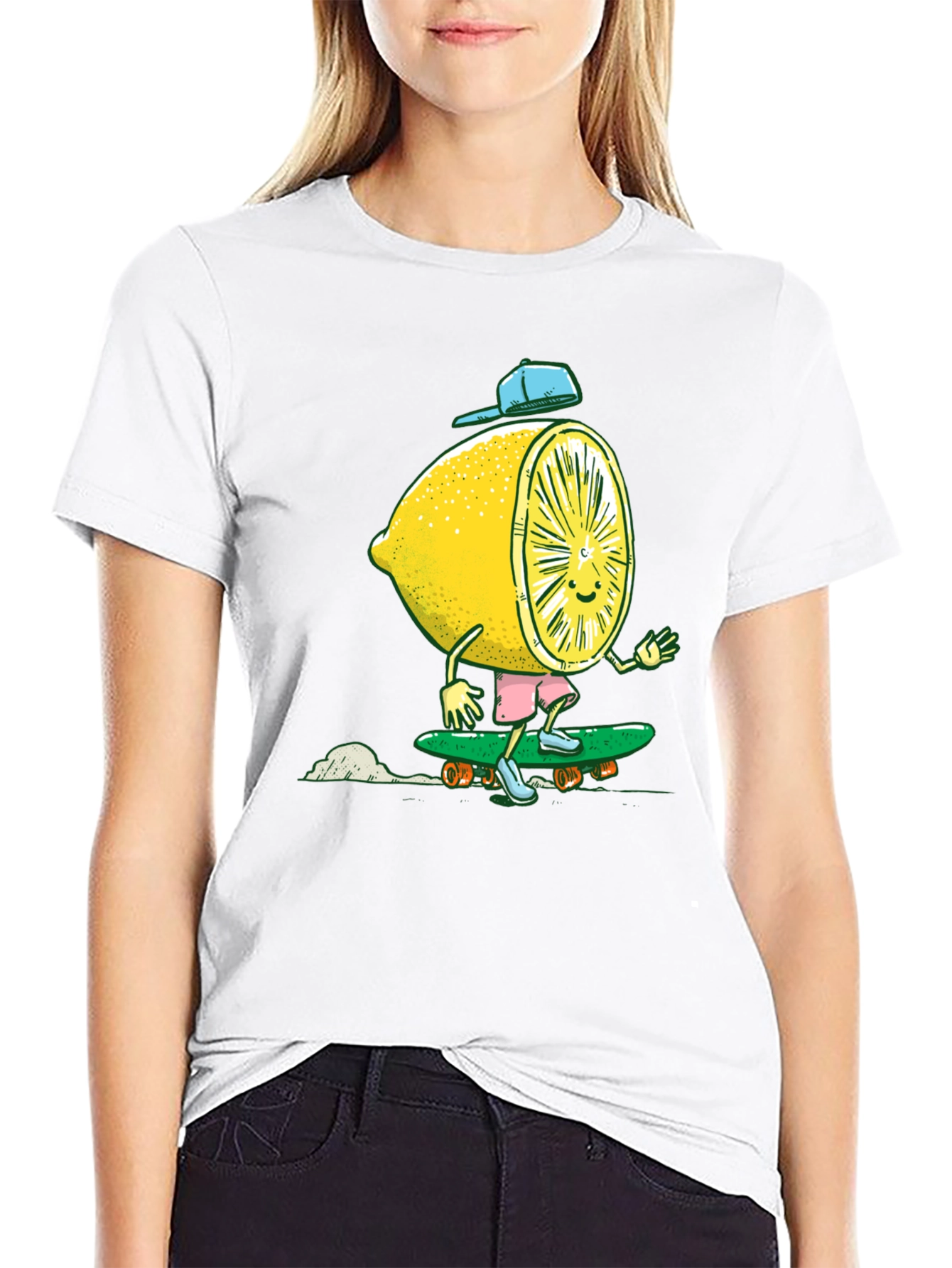 Lemon Skateboarder Graphic Tee - Cool Summer Style