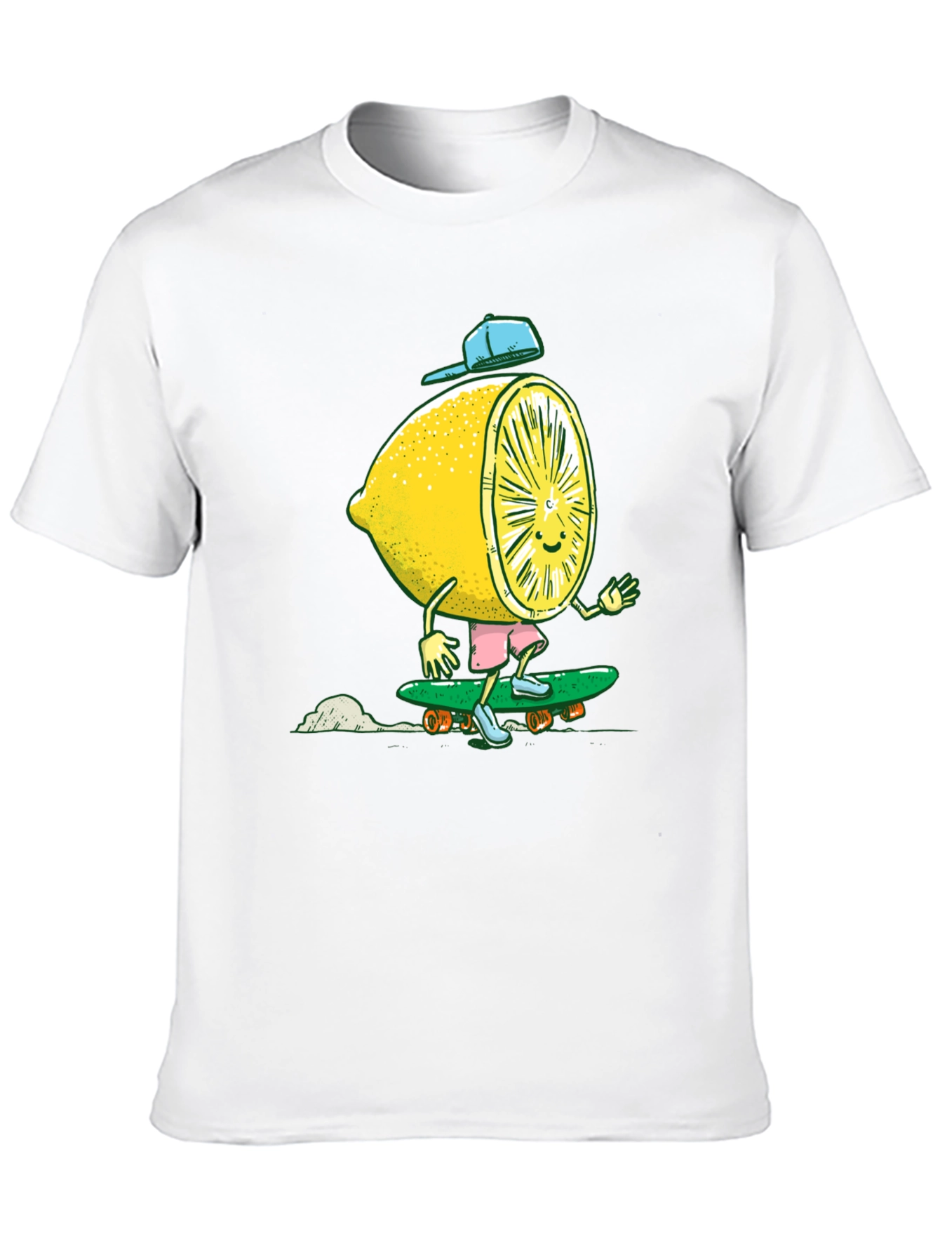 Lemon Skateboarder Graphic Tee - Cool Summer Style