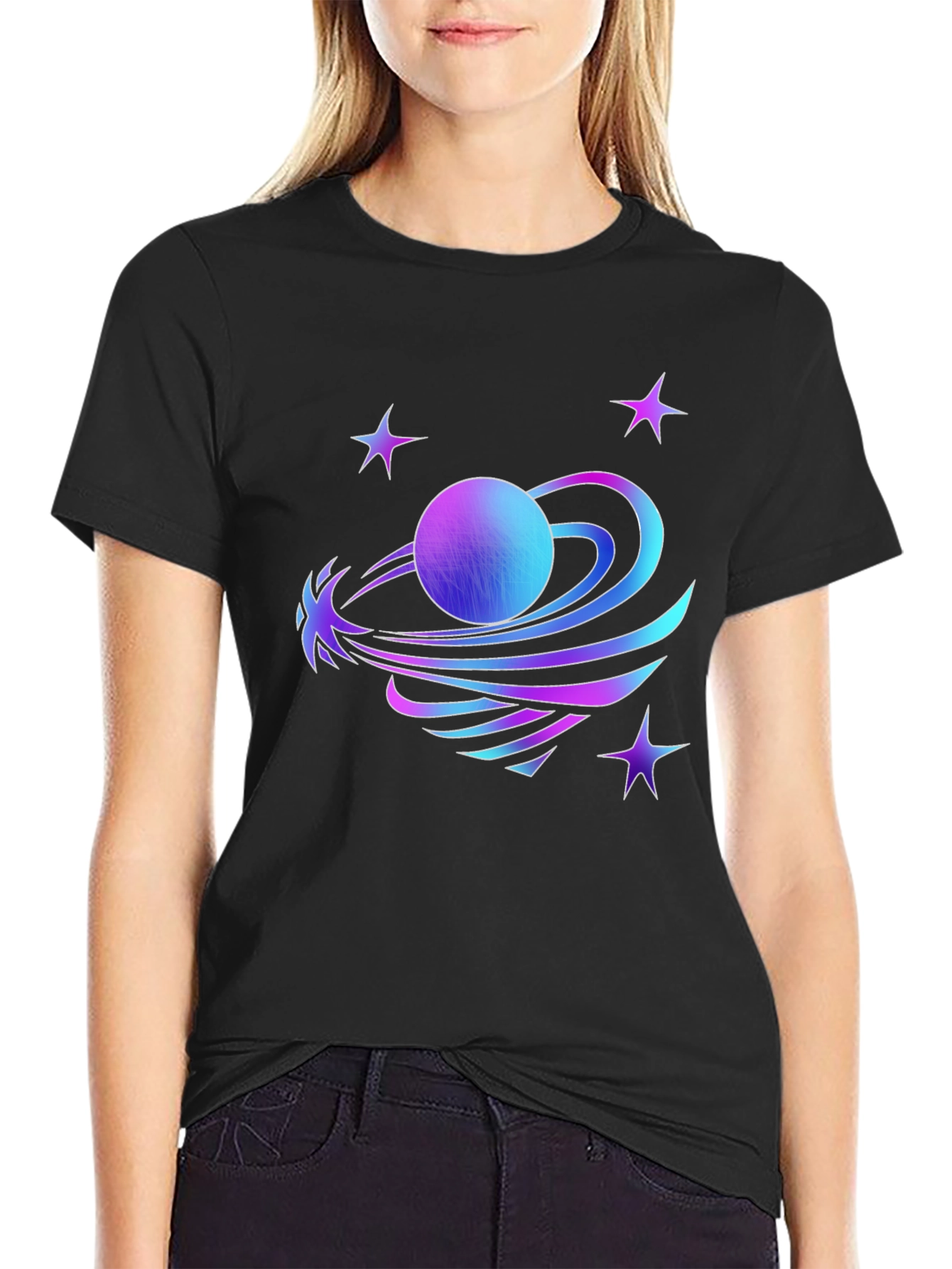 Galaxy Graphic Tee - Stylish Space Print
