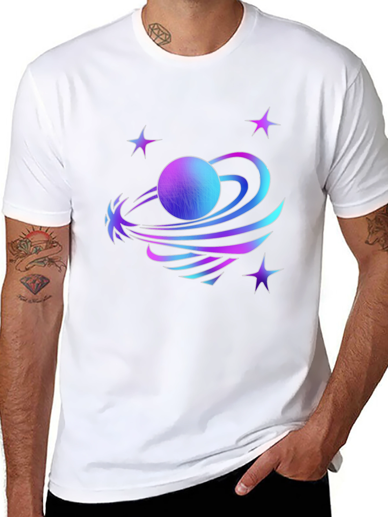Galaxy Graphic Tee - Stylish Space Print