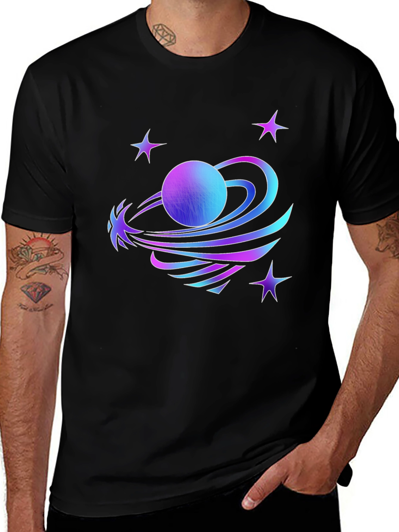 Galaxy Graphic Tee - Stylish Space Print