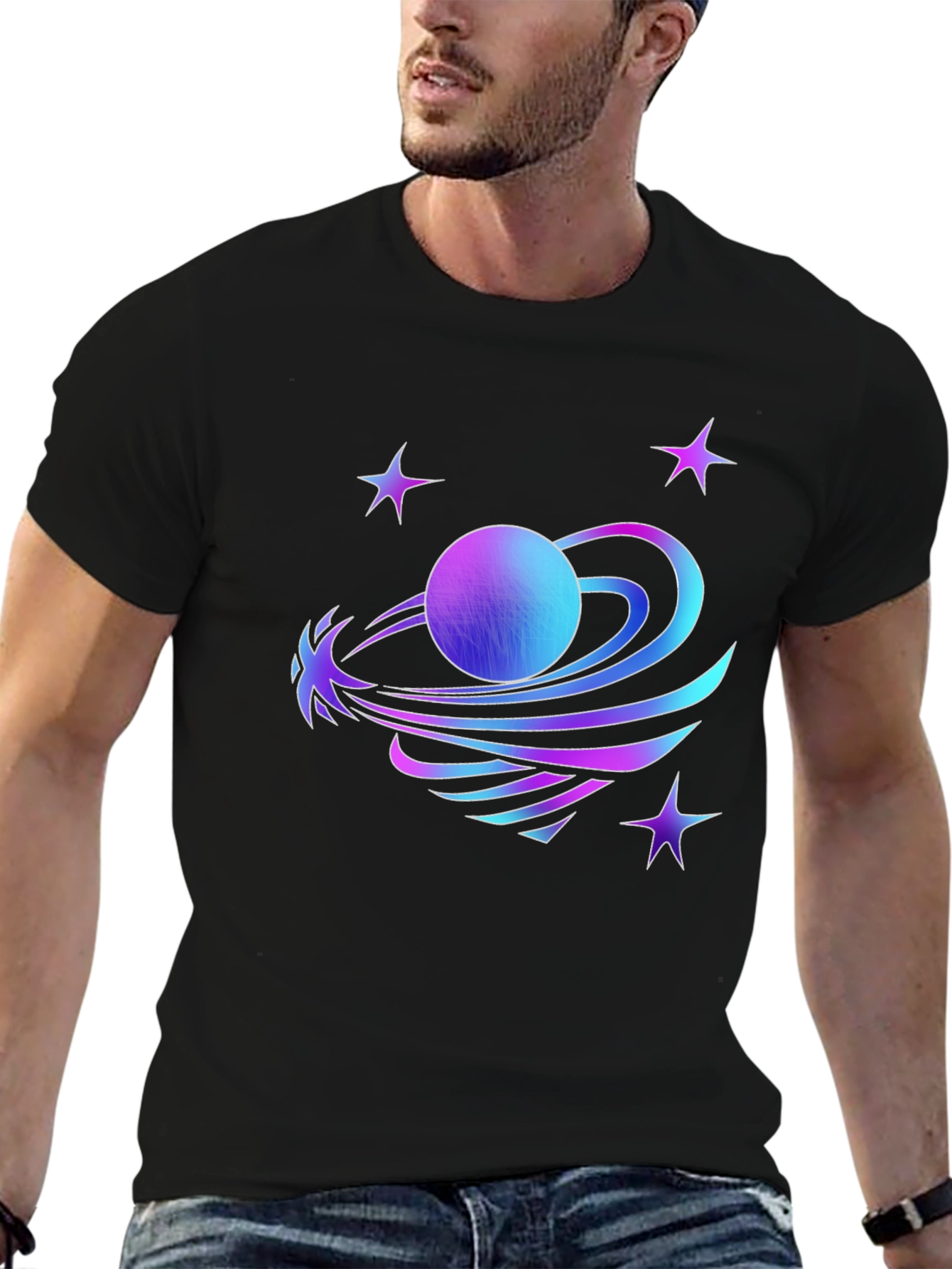 Galaxy Graphic Tee - Stylish Space Print