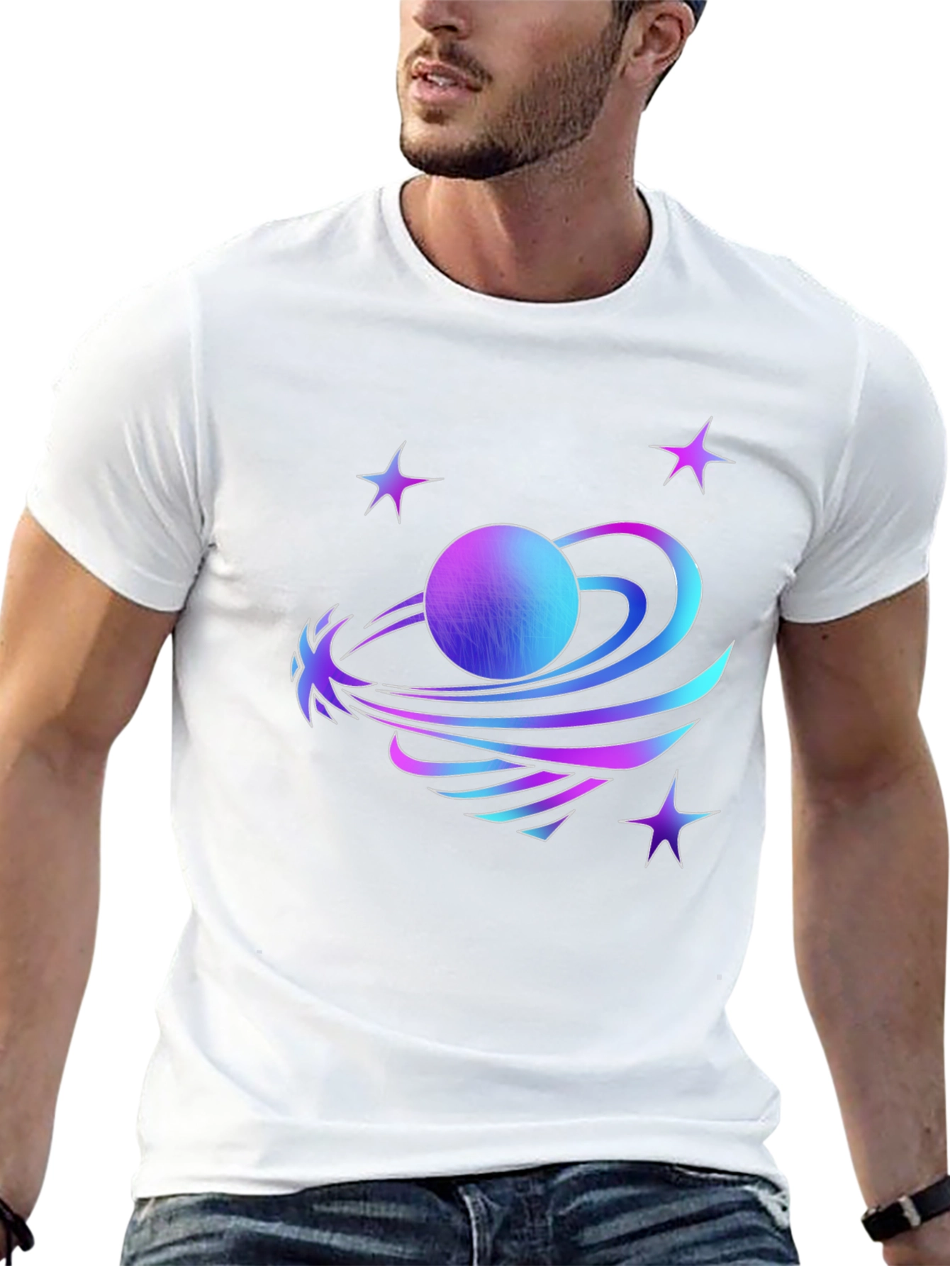Galaxy Graphic Tee - Stylish Space Print