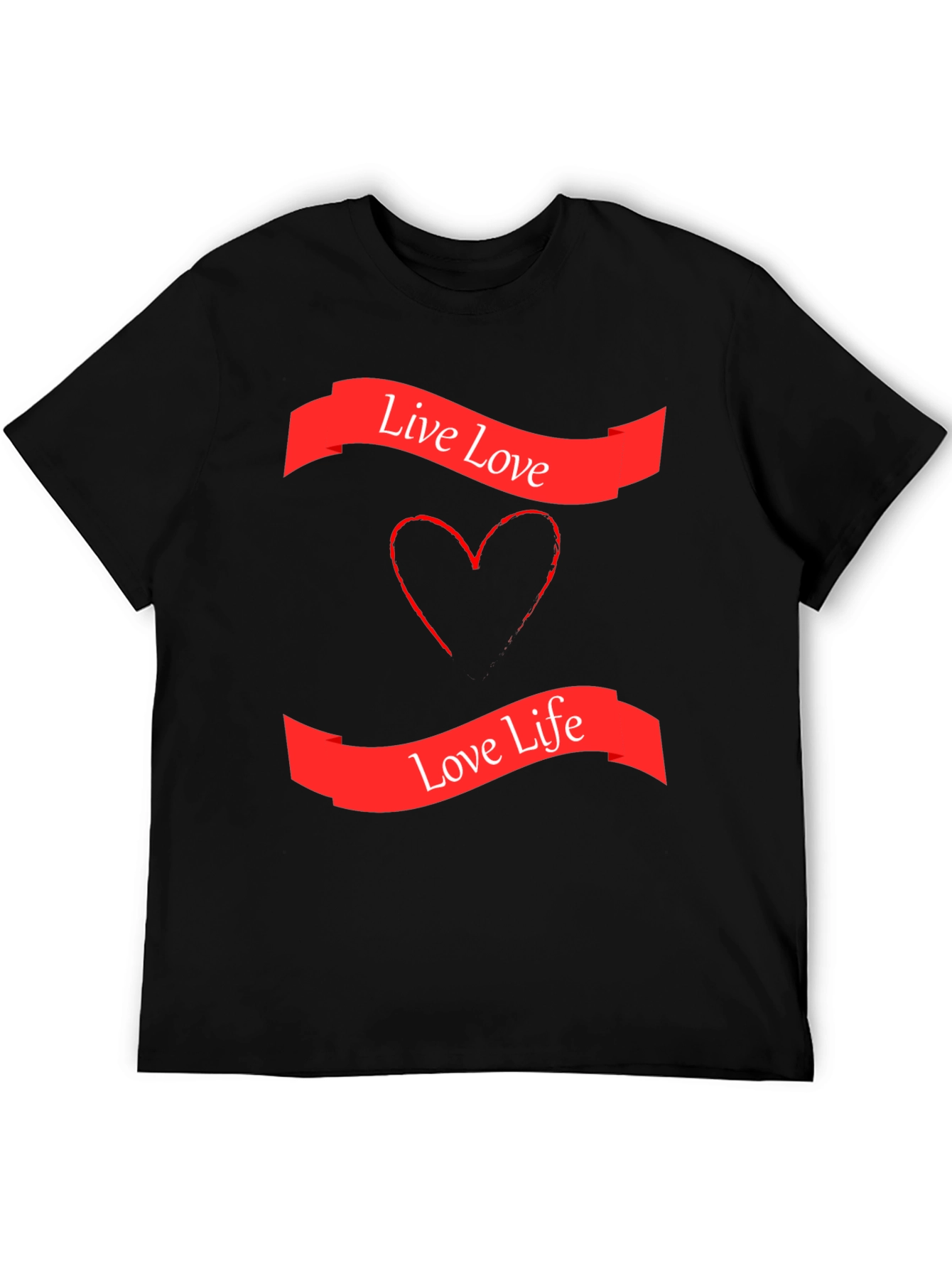 Live Love Graphic T-Shirt - Stylish Black Tee