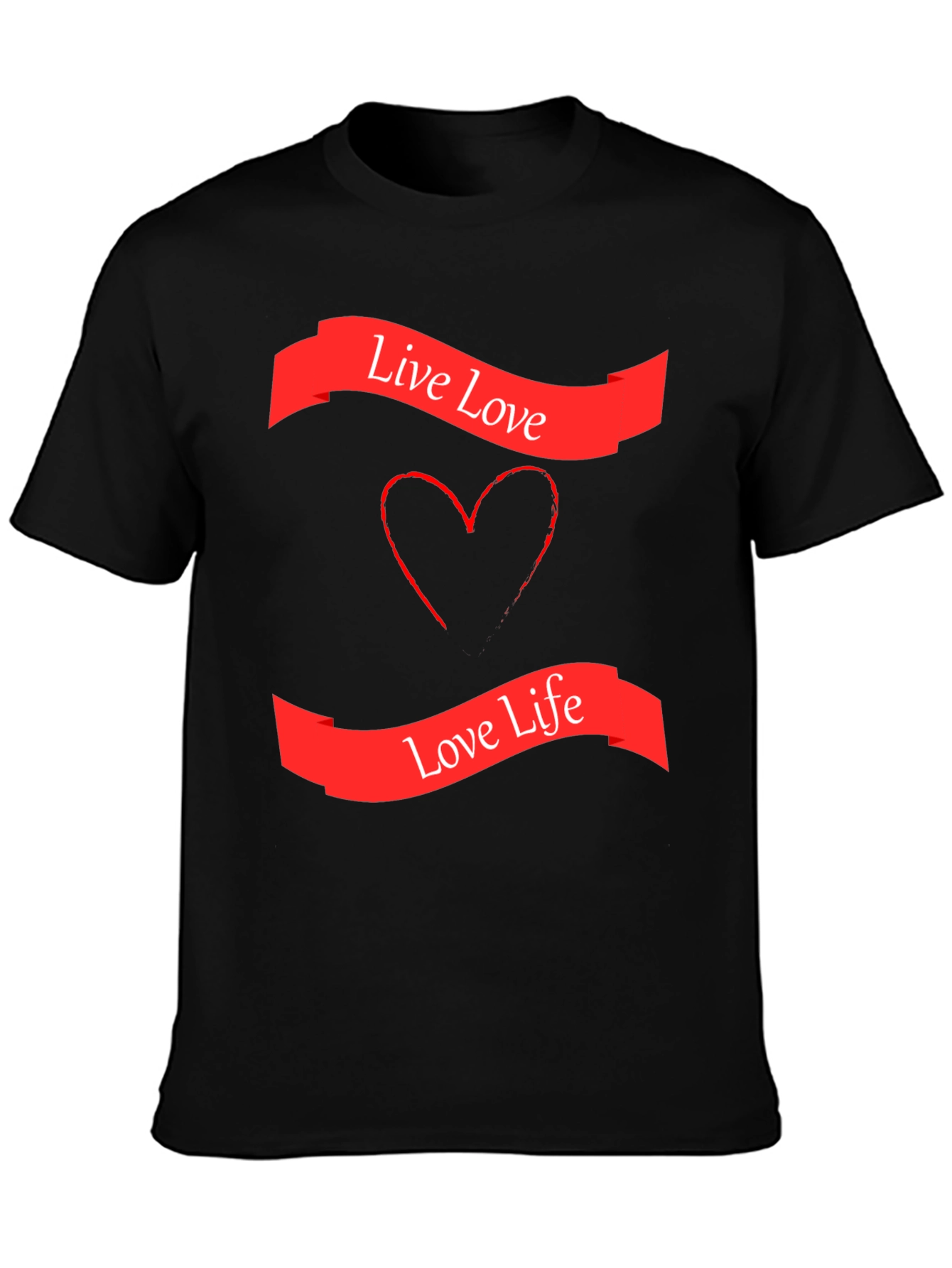 Live Love Graphic T-Shirt - Stylish Black Tee