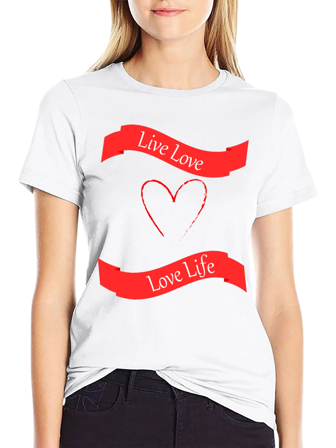 Live Love Graphic T-Shirt - Stylish Black Tee
