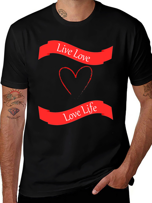 Live Love Graphic T-Shirt - Stylish Black Tee
