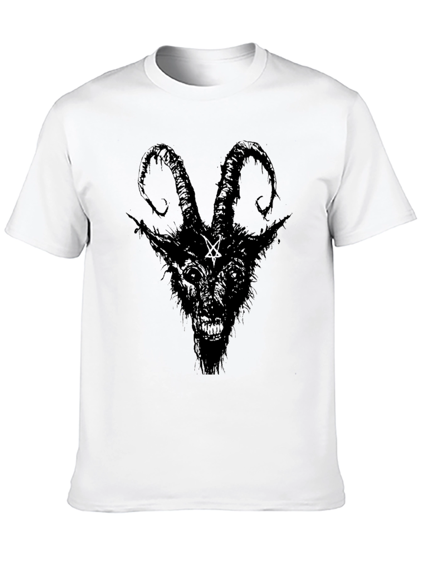 Baphomet Graphic Tee - Black Satanic Goat T-Shirt